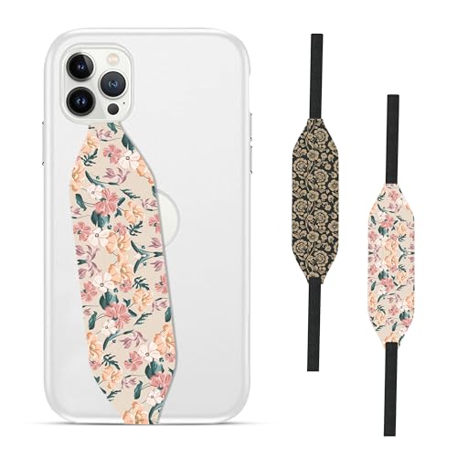 Watercolor Flower Pattern Texture Phone Grip Holder - Switch Bands