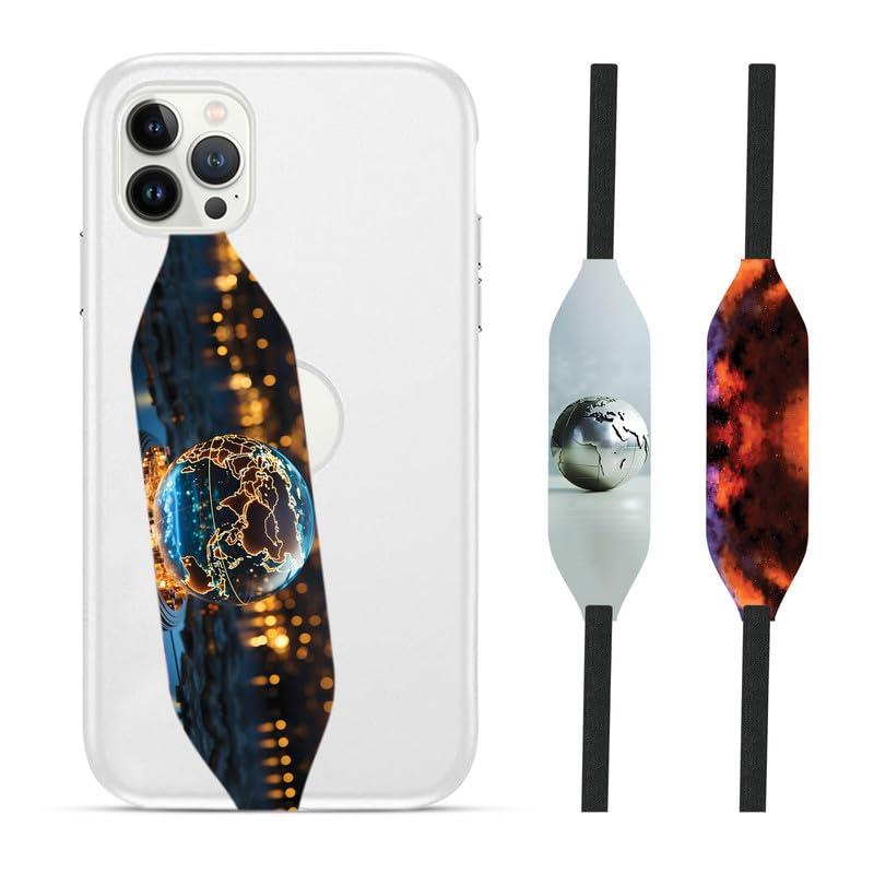 Universal Phone Grip Strap - Enamel Fly Me To The Moon