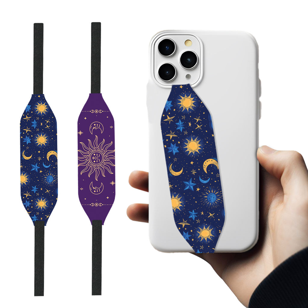 Universal Phone Grip Strap - Moon & Sun