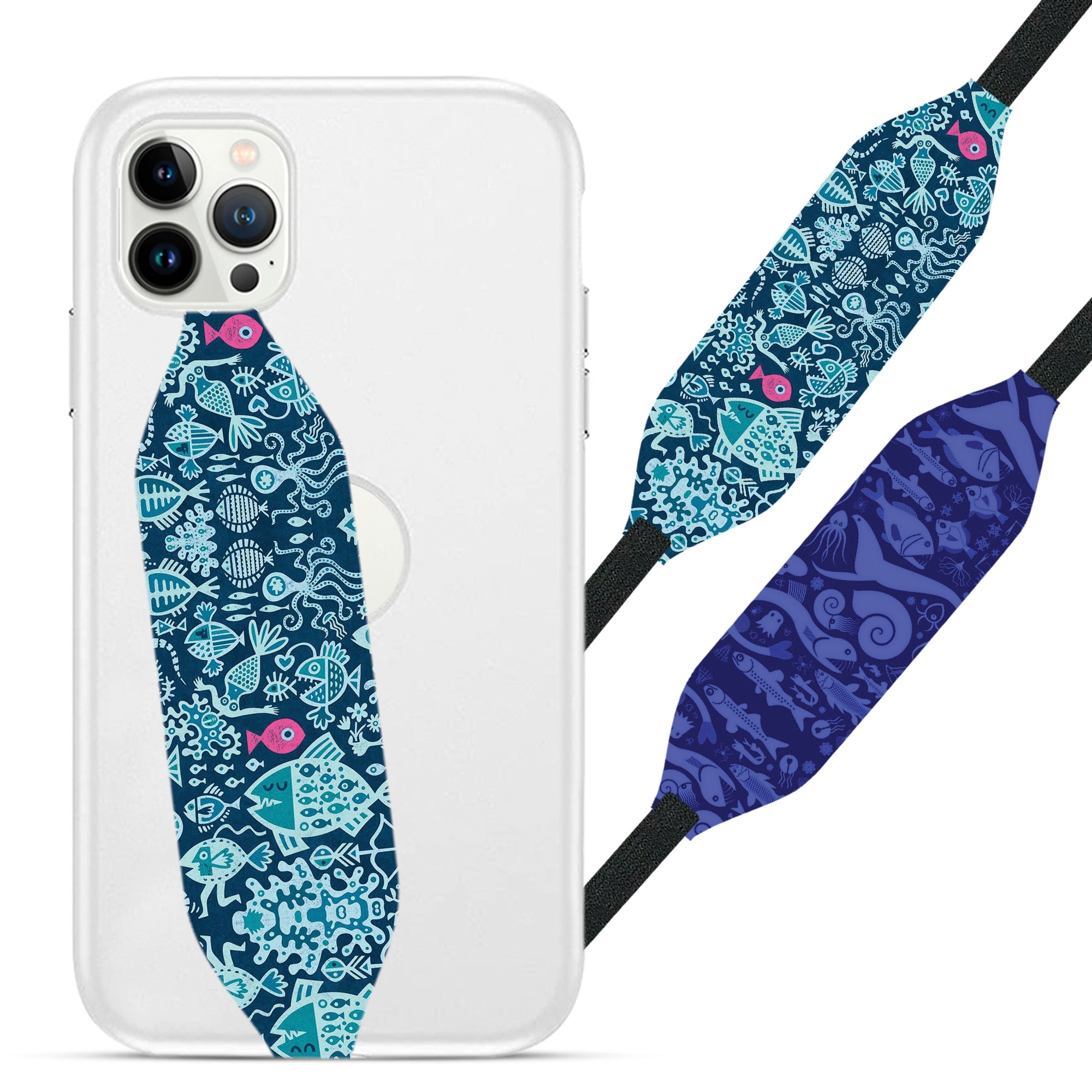 Universal Phone Grip Strap - Fish Pattern