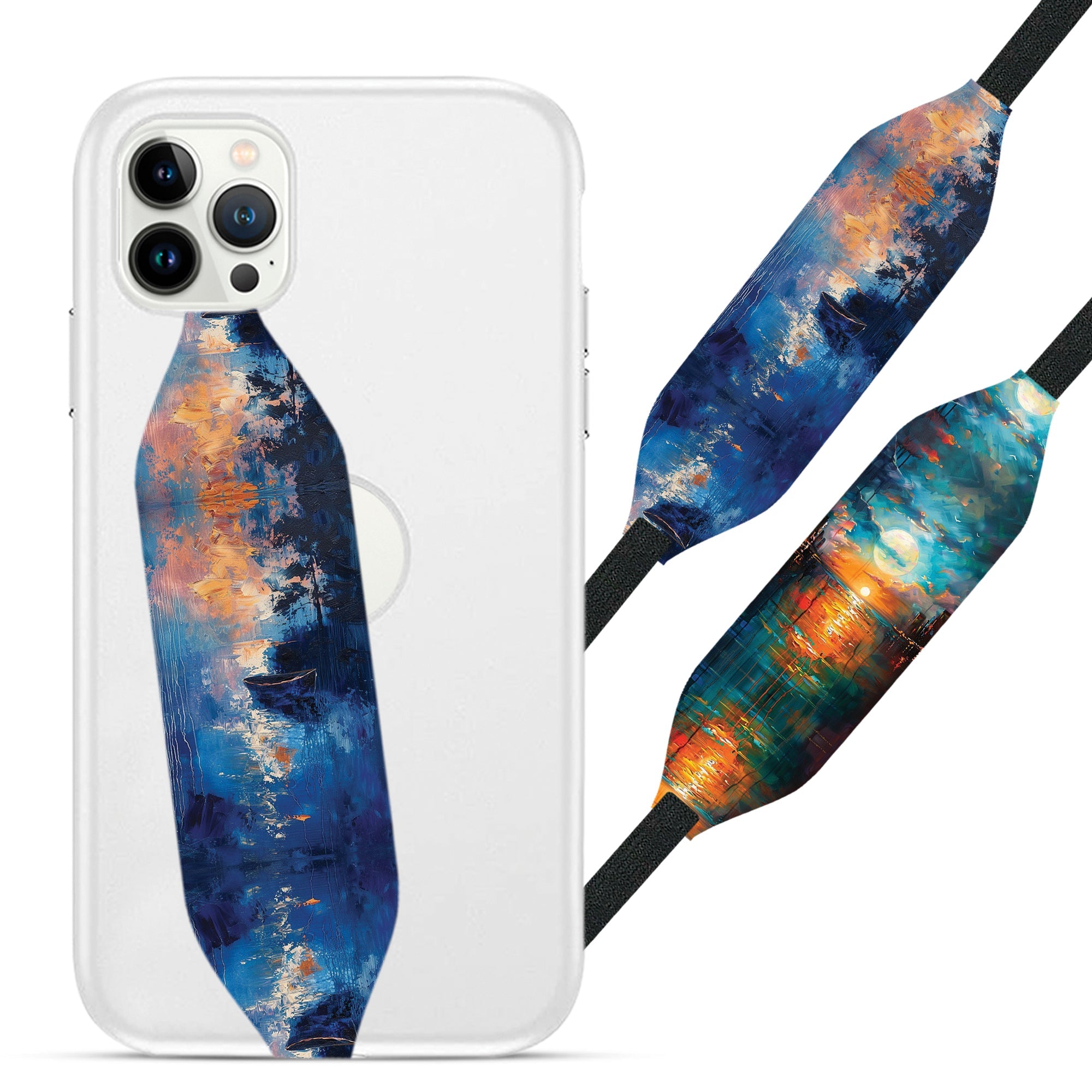 Textured Abstract Painting strap case iPhone - Switch Bands