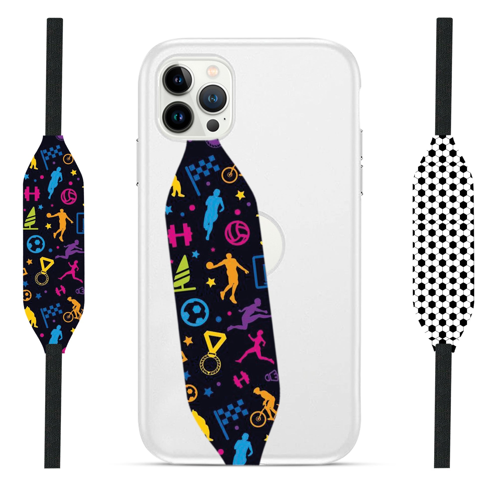 Universal Phone Grip Strap - Soccer Pattern