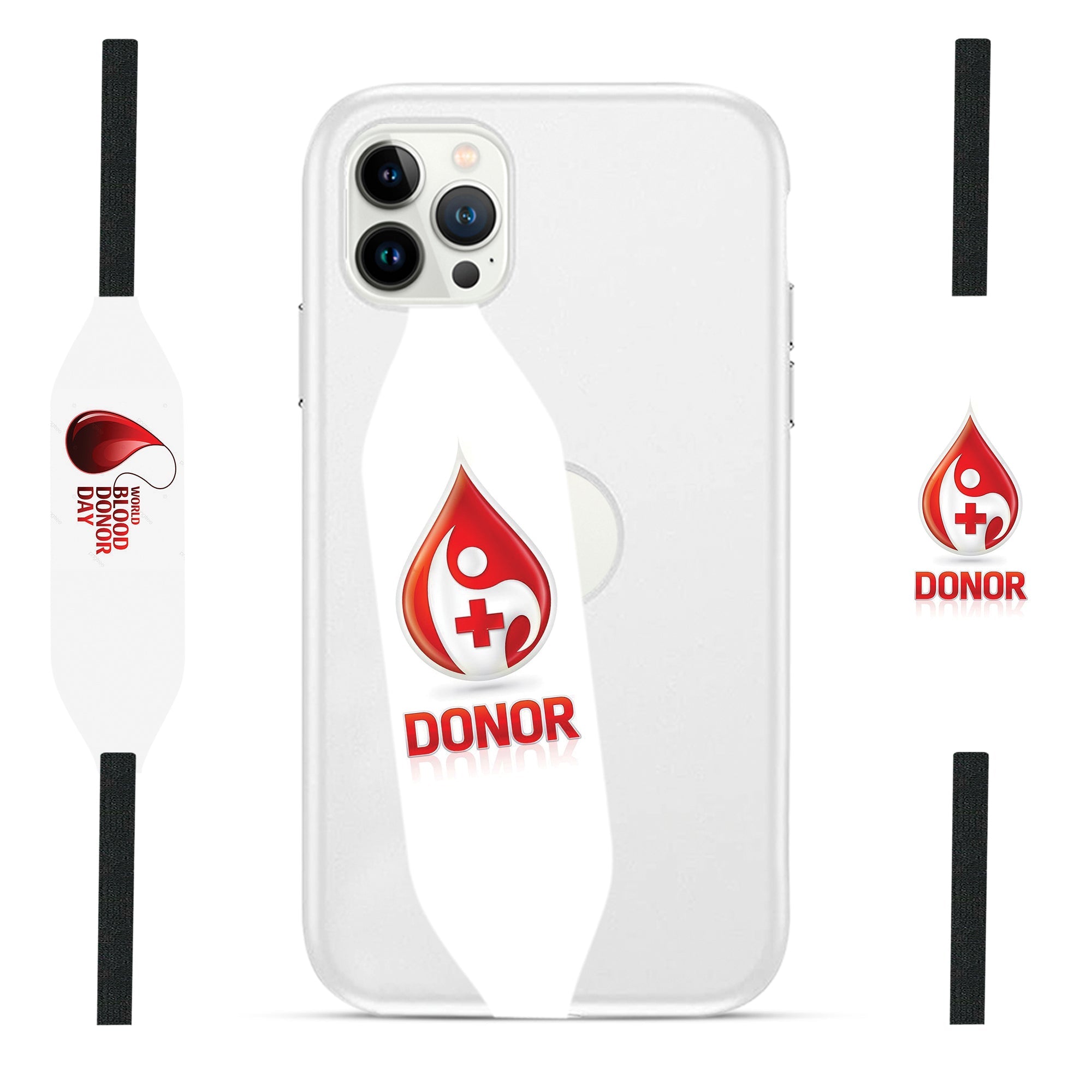 Universal Phone Grip Strap - Blood Donor