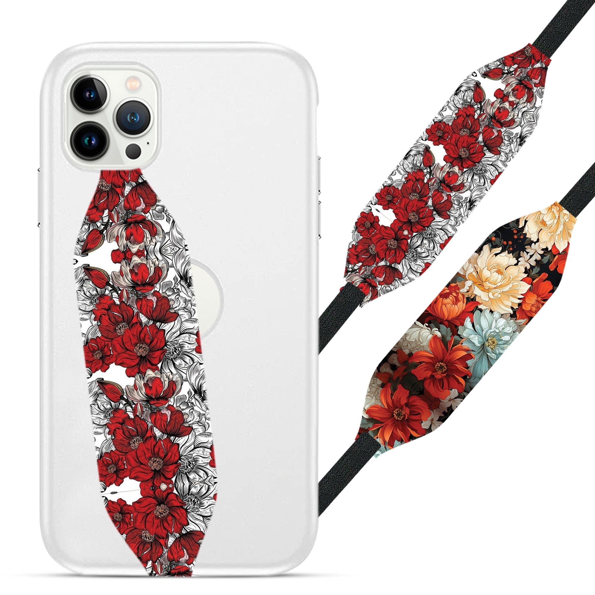 Universal Phone Grip Strap - Flower Pattern