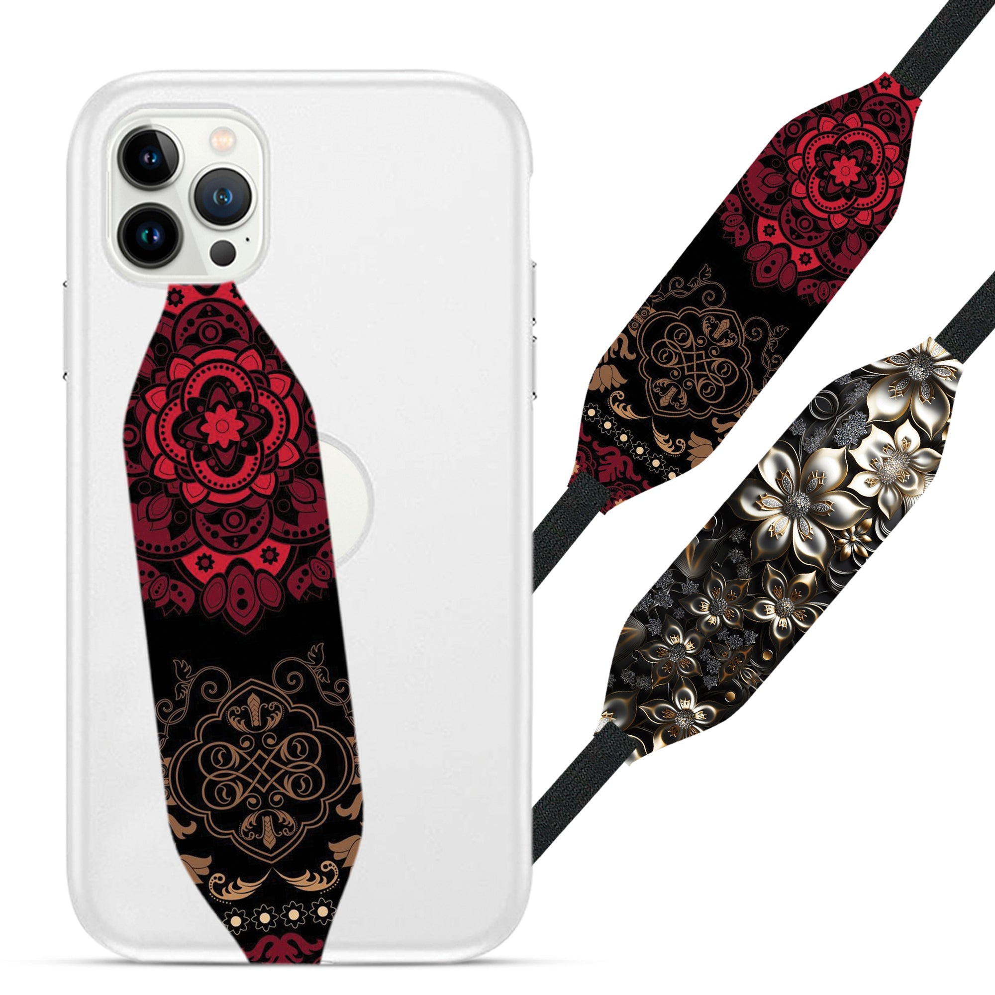 Universal Phone Grip Strap - Flower Pattern