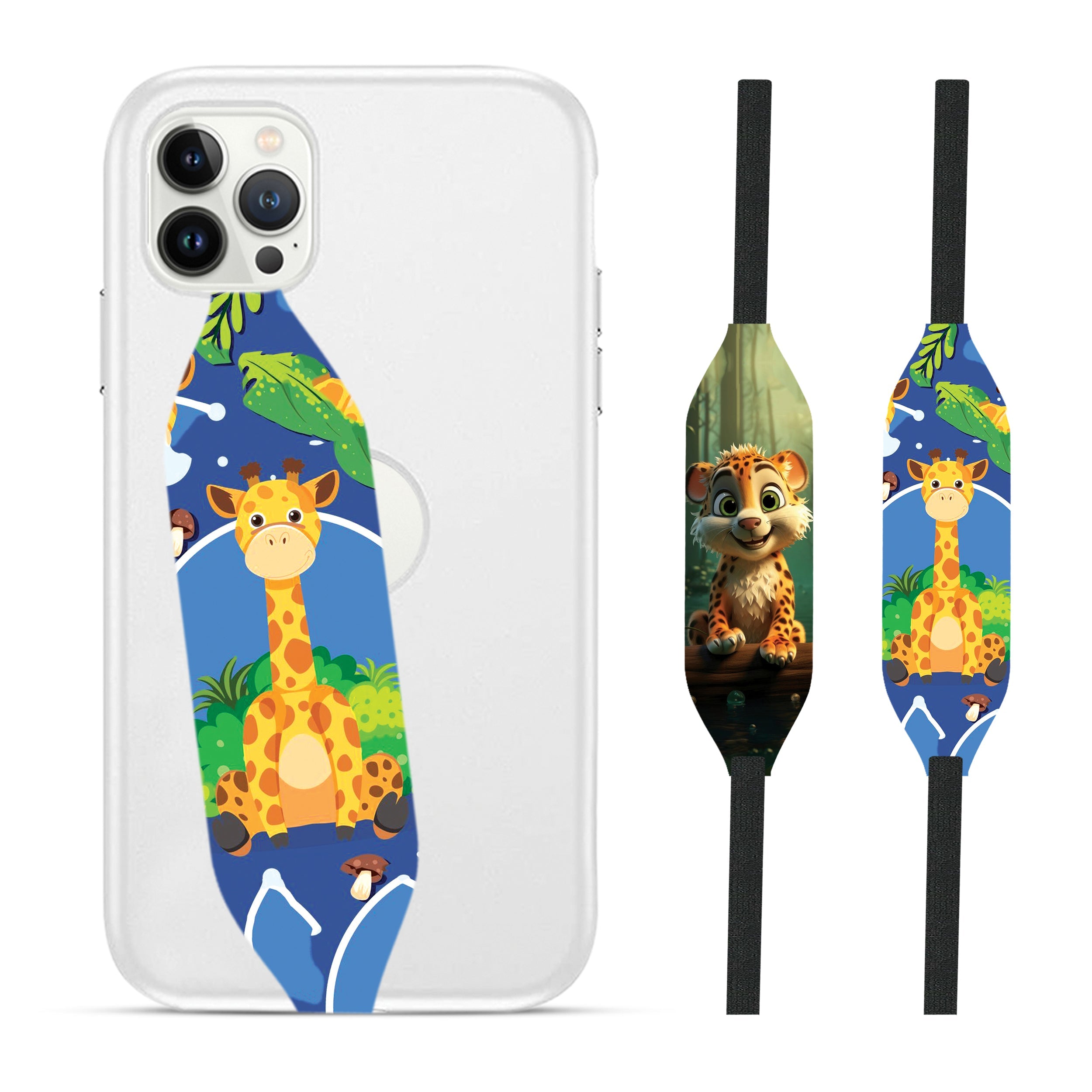 Universal Phone Grip Strap - Animated Animals