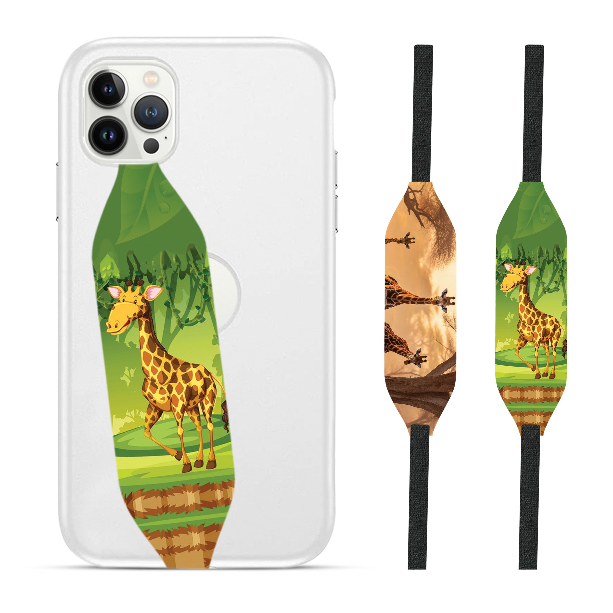 Universal Phone Grip Strap - Animated Animals