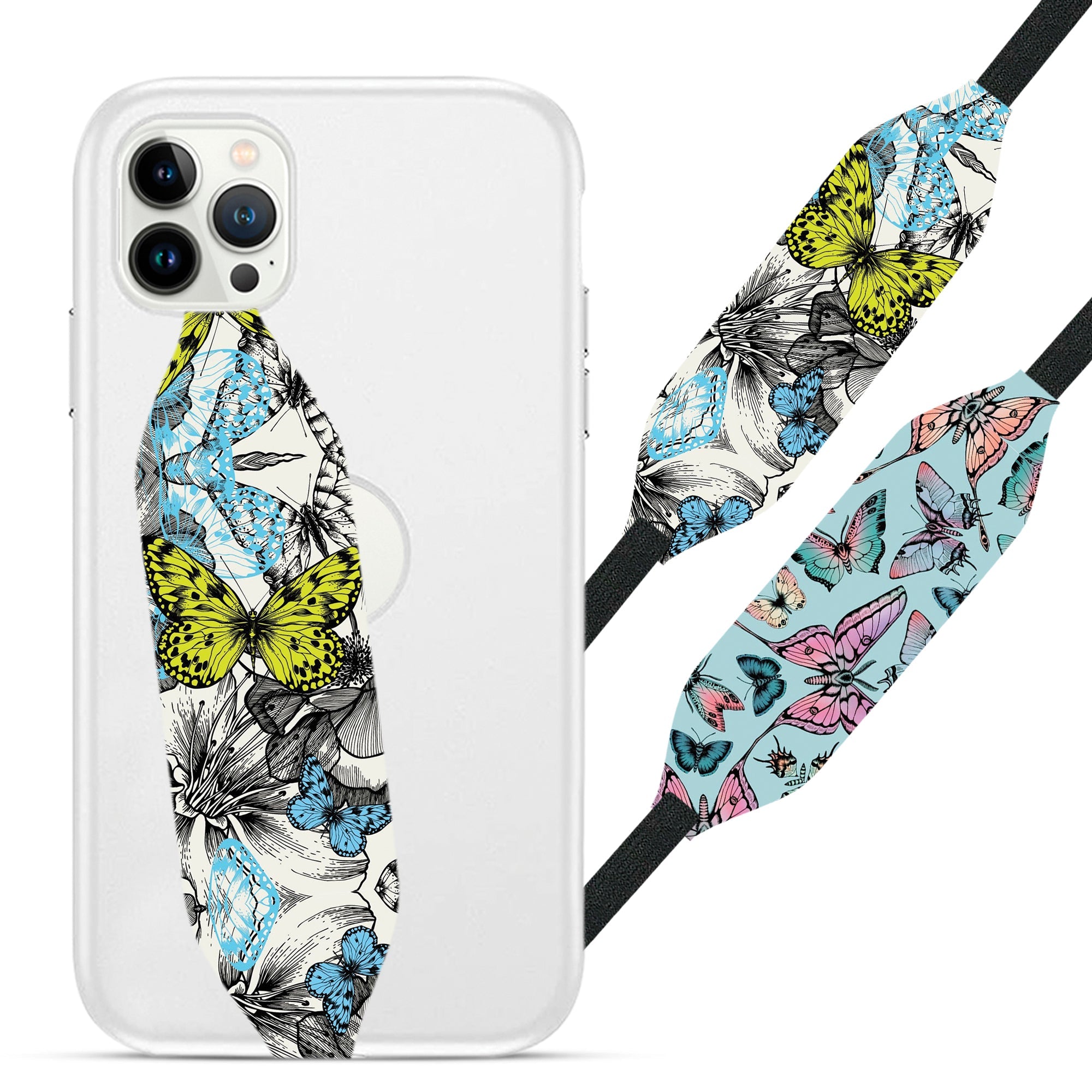 Universal Phone Grip Strap - Butterfly Pattern