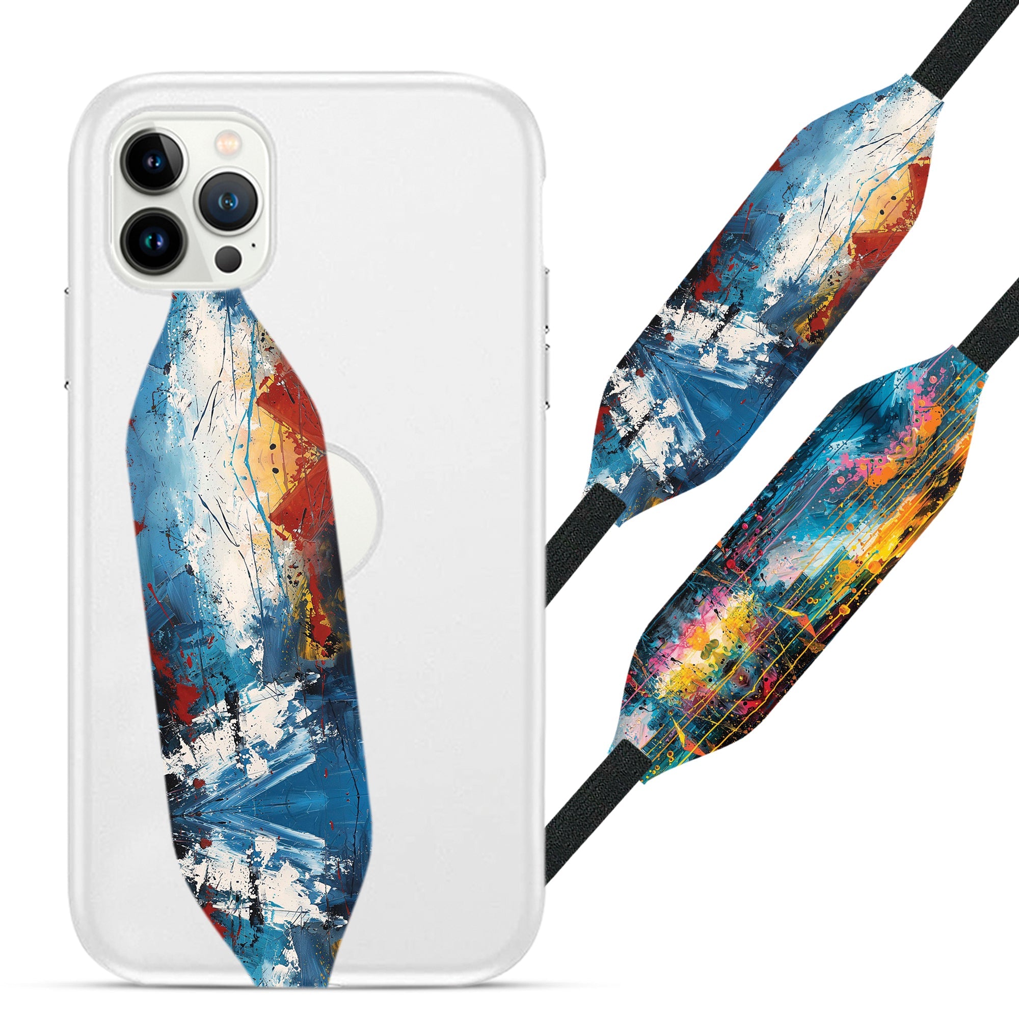 Textured Abstract Painting strap case iPhone - Switch Bands