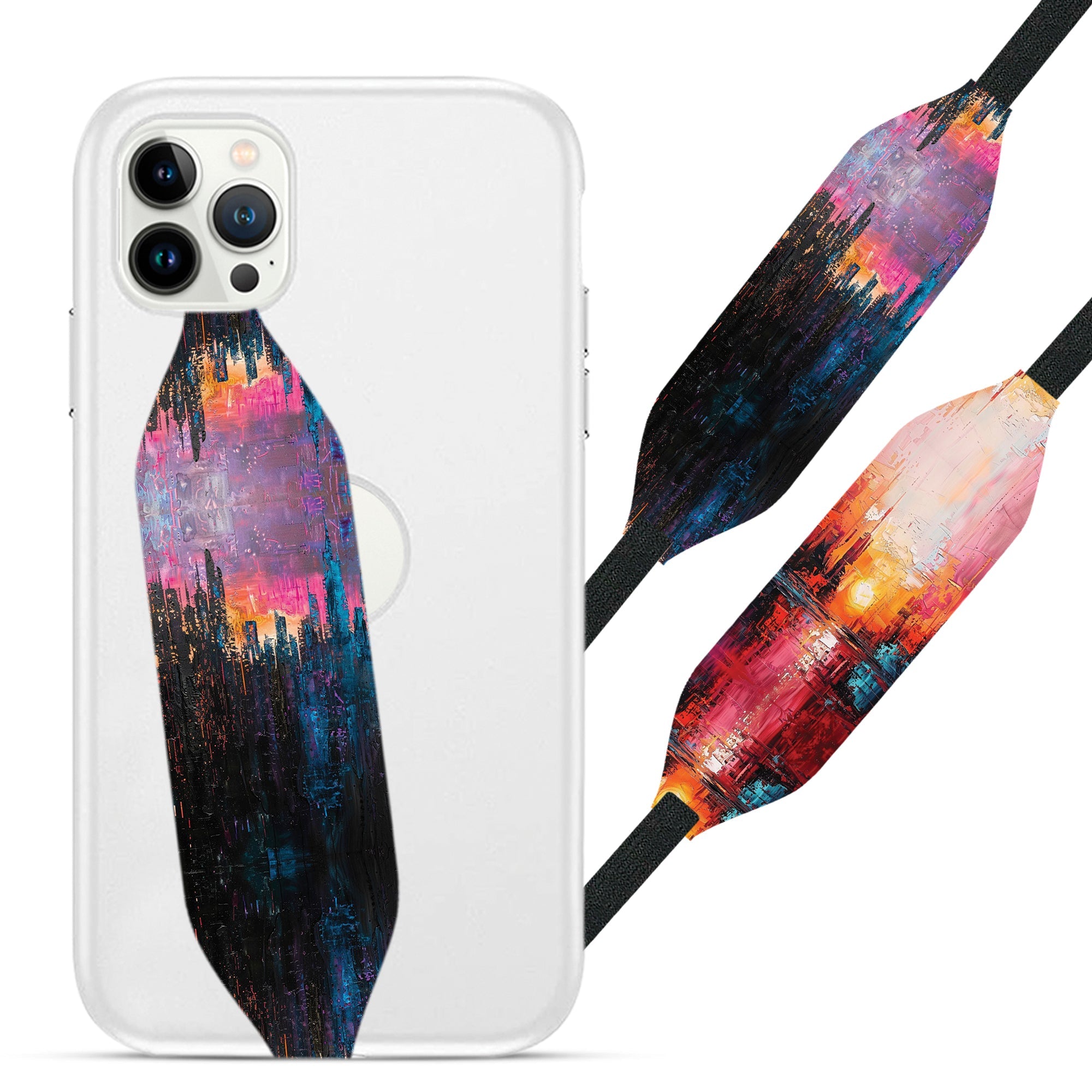 Textured Abstract Painting strap case iPhone - Switch Bands