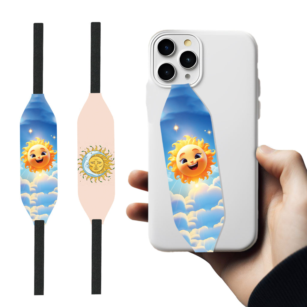 Universal Phone Grip Strap - Moon & Sun