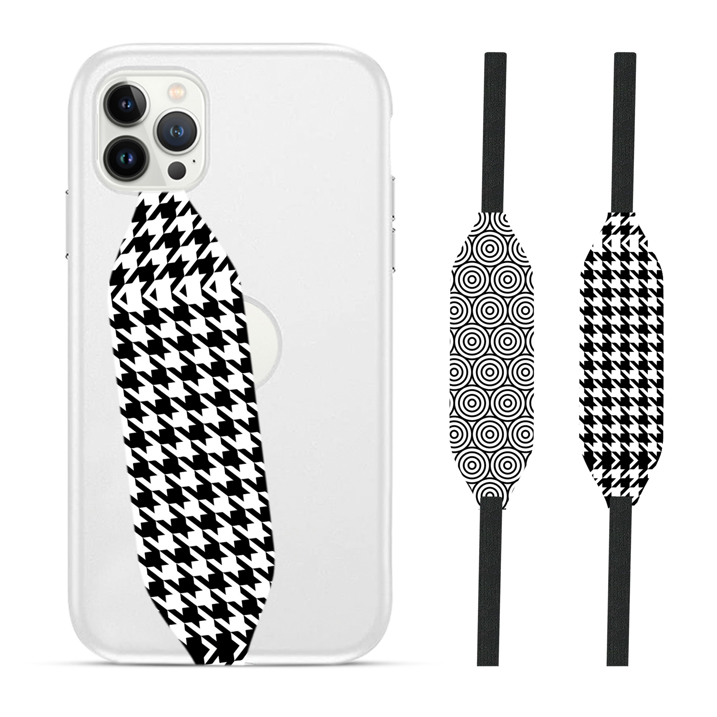 Checker Black Cell Phone Strap - Switch Bands 