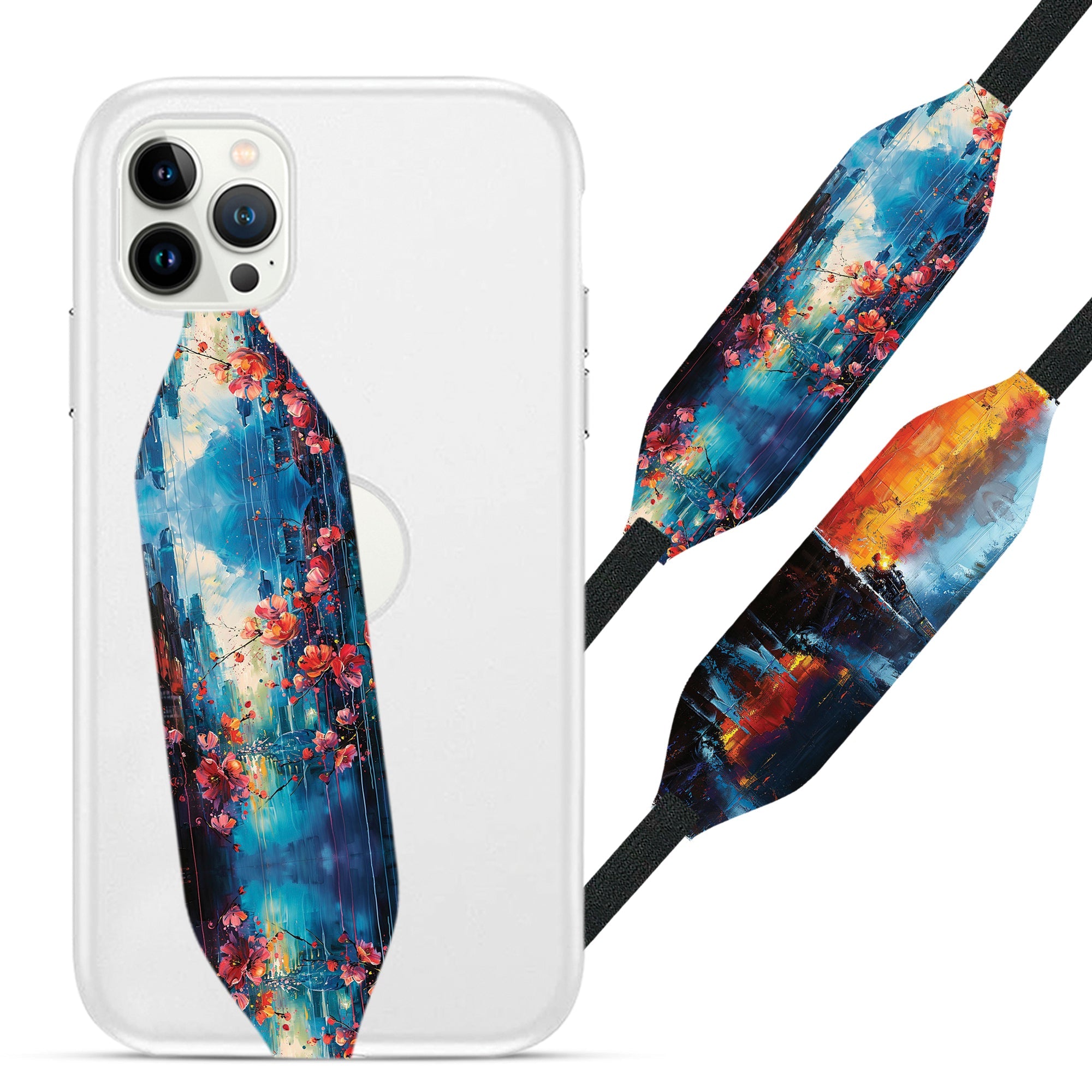 Textured Abstract Painting strap case iPhone - Switch Bands