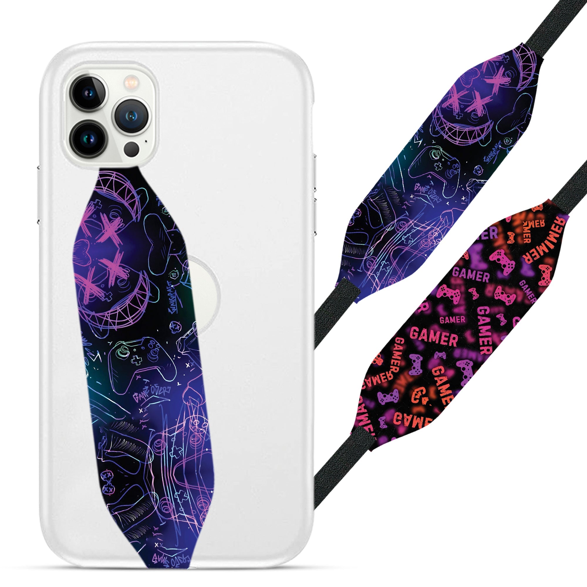 Universal Phone Grip Strap - Gaming Pattern