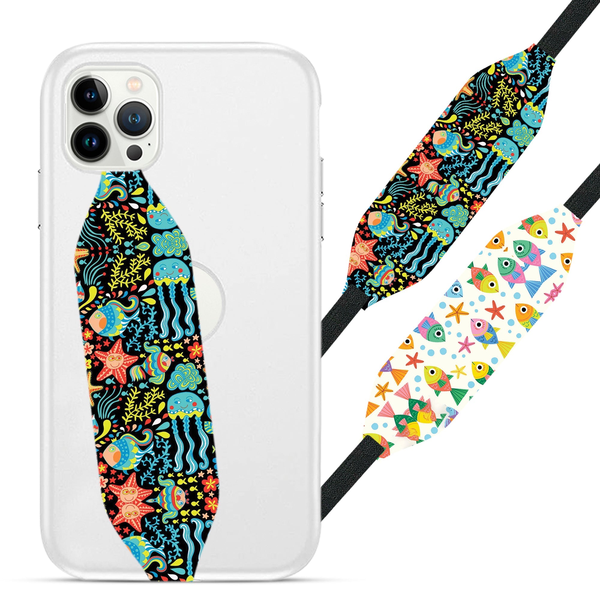 Universal Phone Grip Strap - Fish Pattern