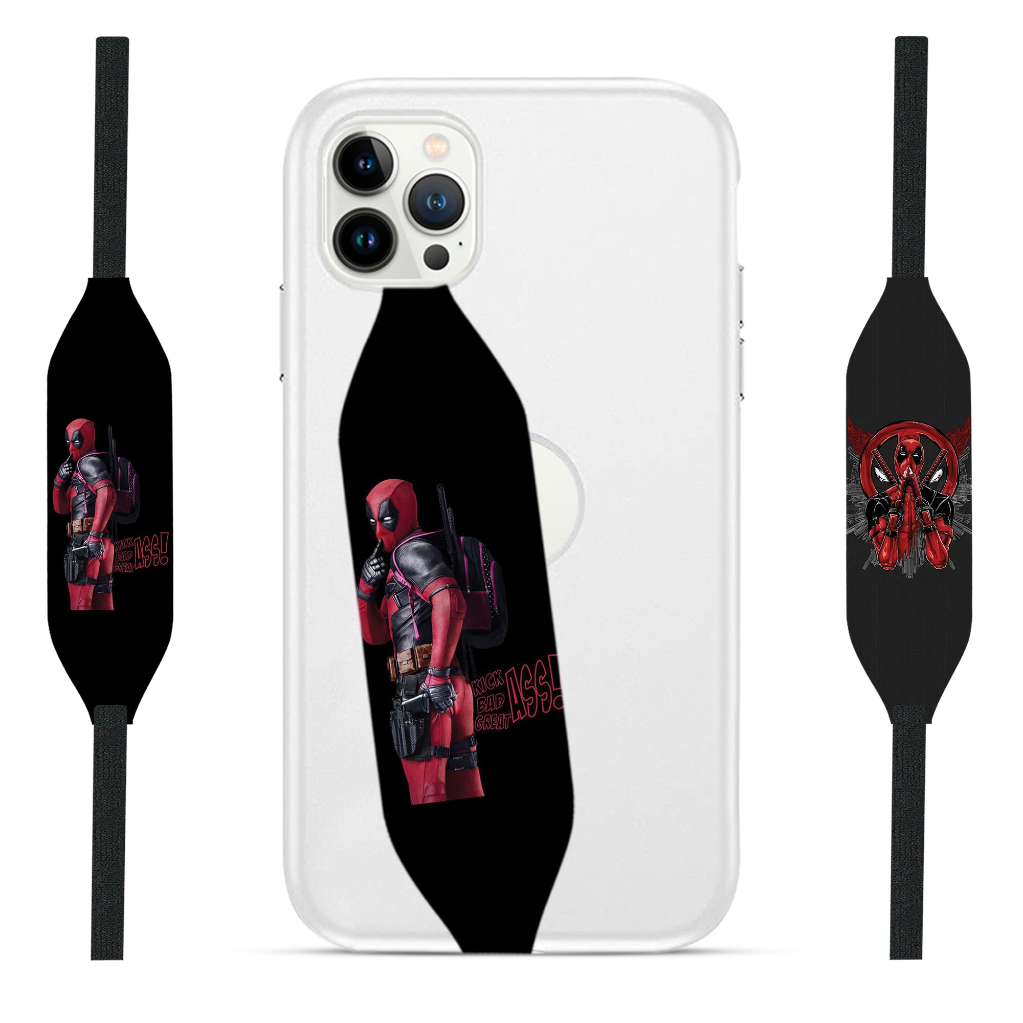 Deadpool Slice Dice phone cases with finger loop - Switch Bands 