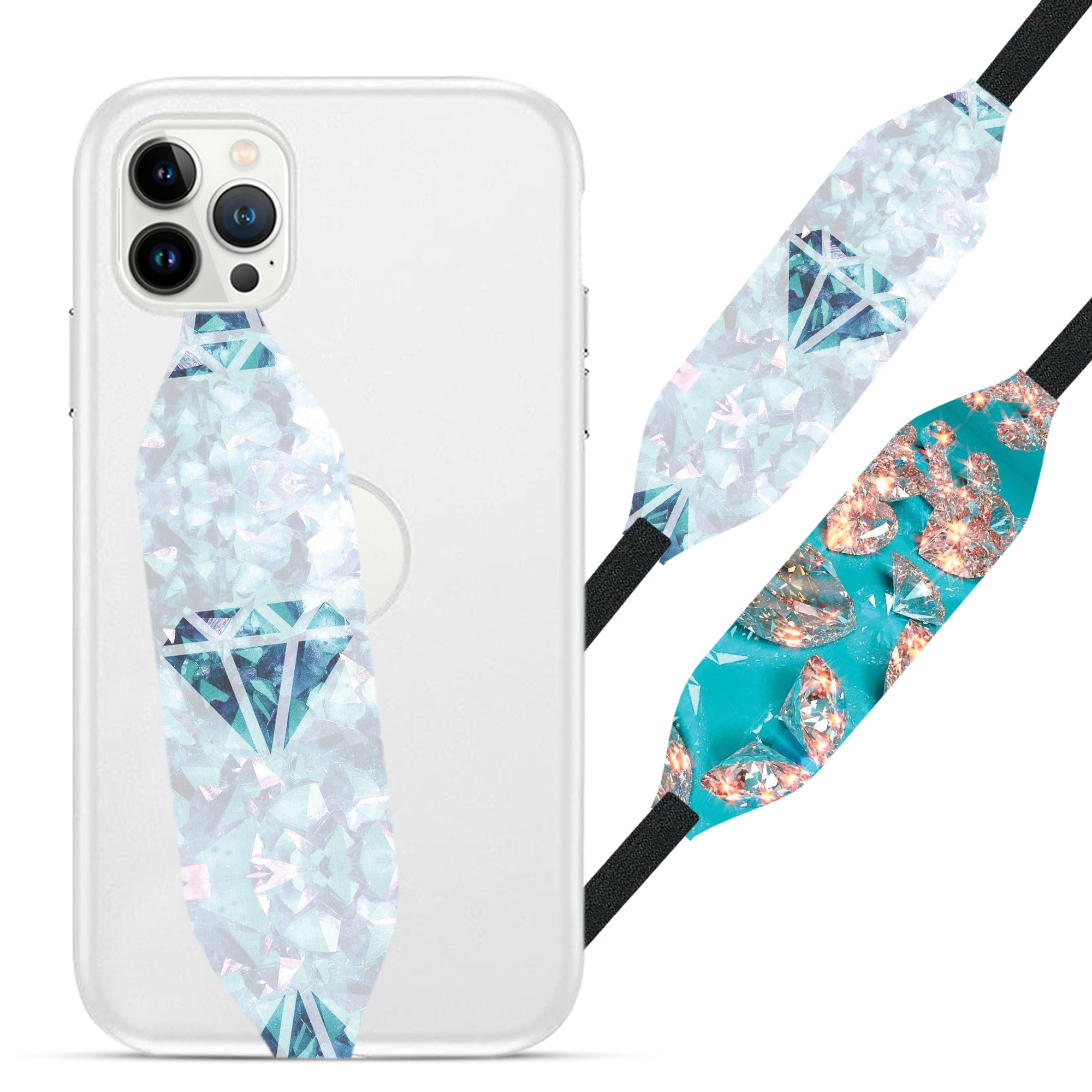 Universal Phone Grip Strap - Diamond Pattern