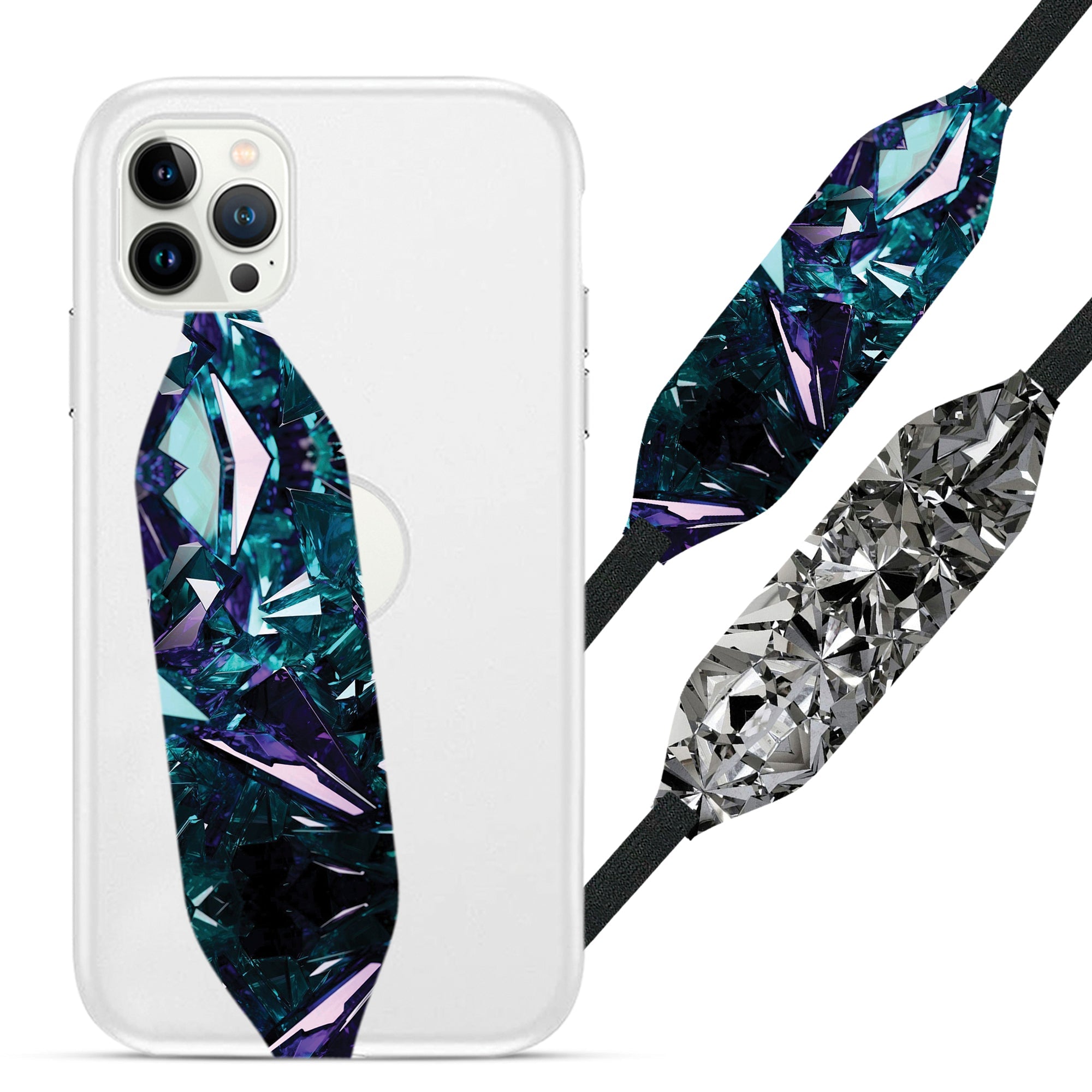 Universal Phone Grip Strap - Diamond Pattern