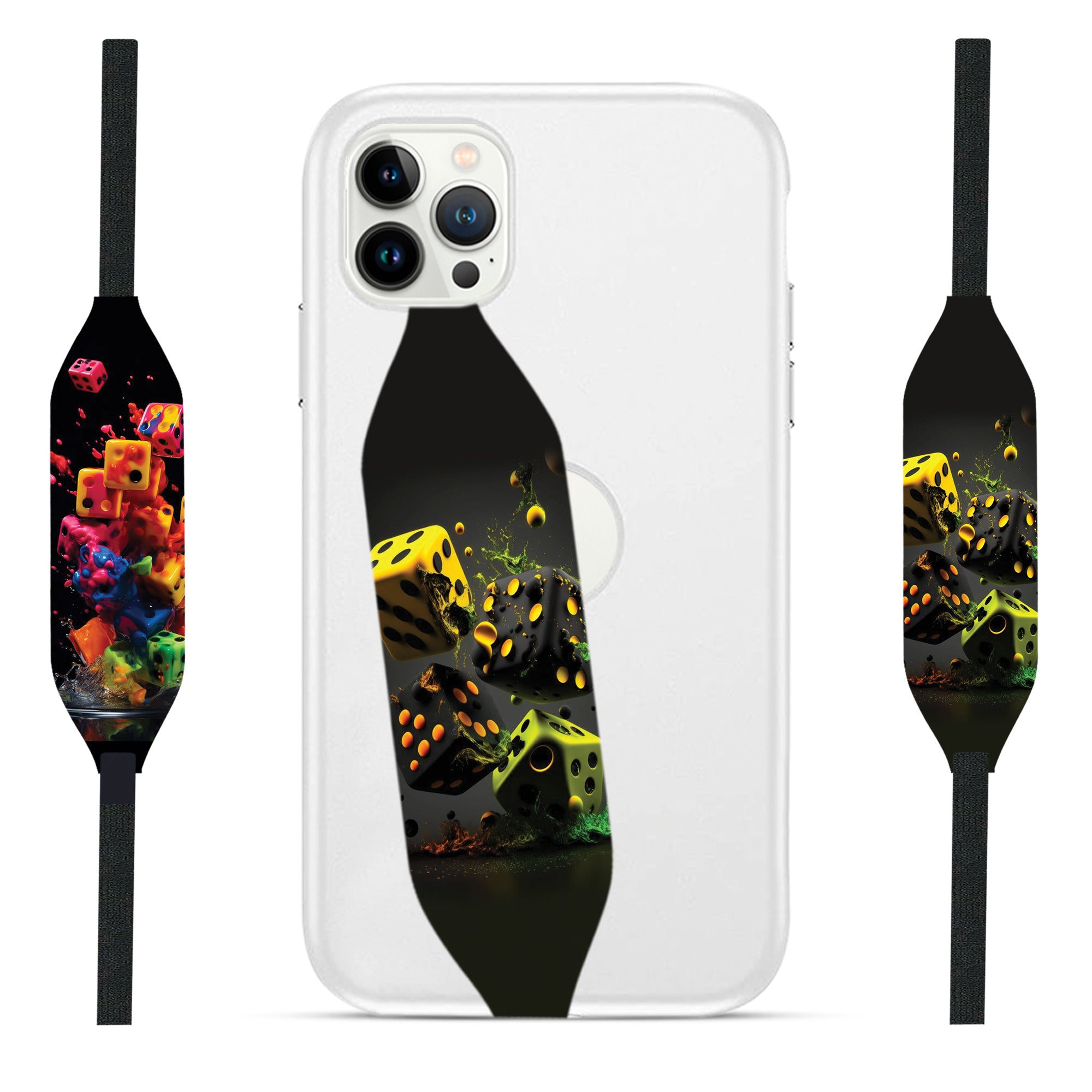 color full dice design Phone Case with Strap - Switch Bands 