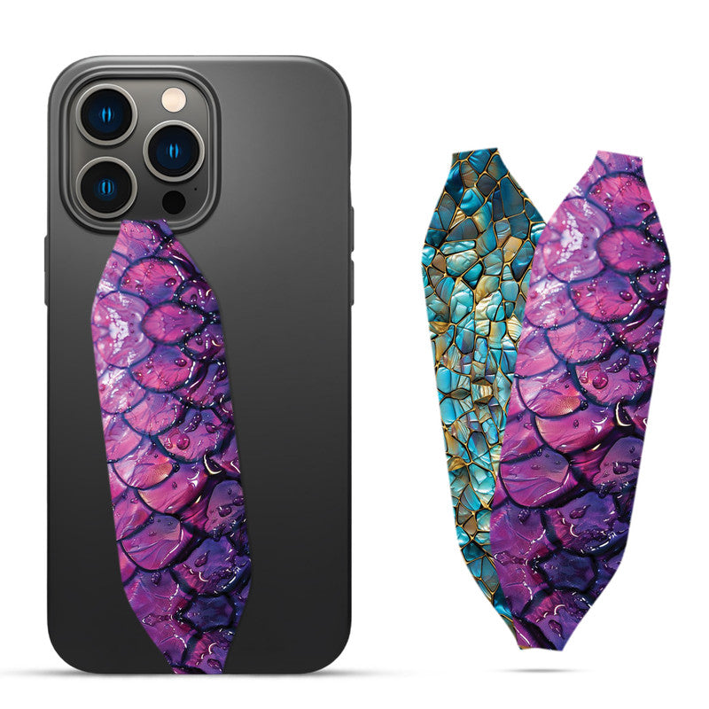 a purple scales texture like a mermaid Loopy Phone Case - Switch Bands