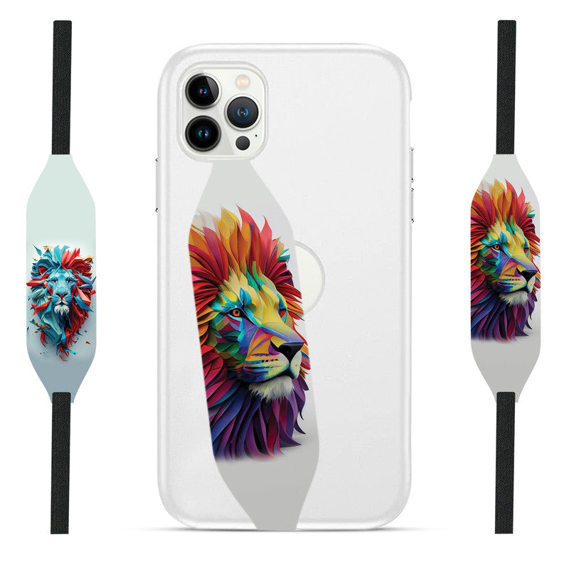 Lion Animation Illustration Phone Grip - Switch Bands