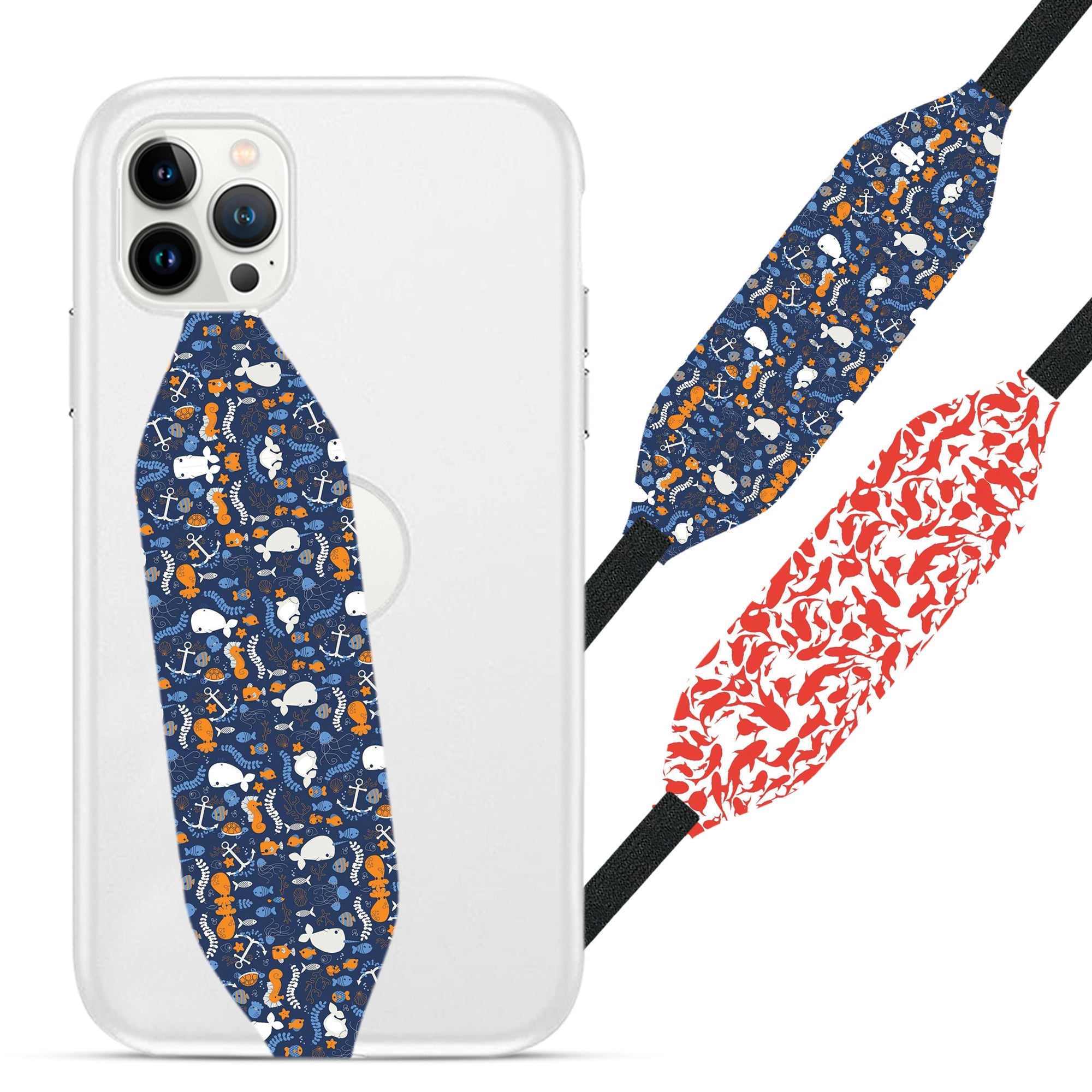 Universal Phone Grip Strap - Fish Pattern