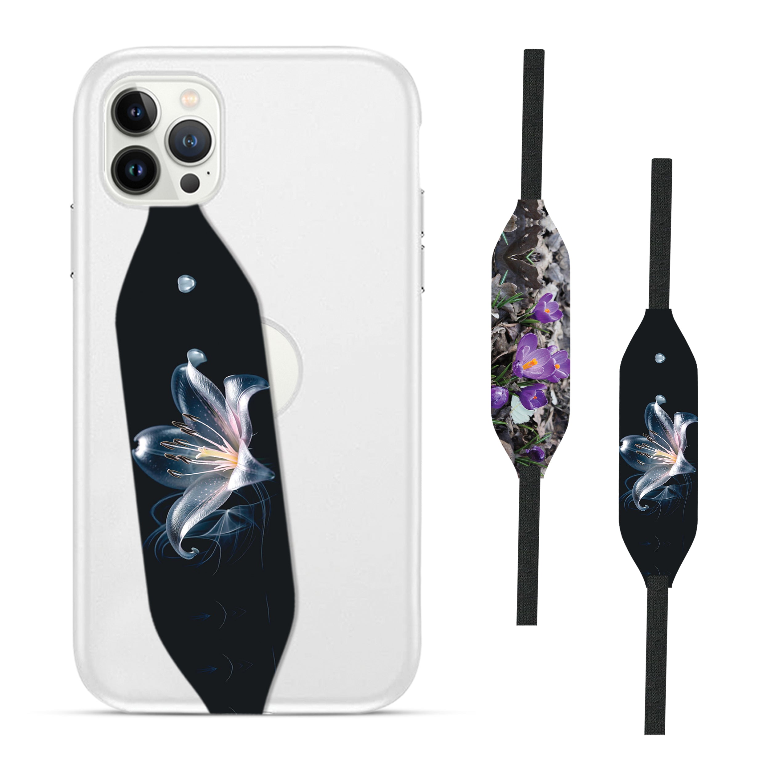 Floral Elegance Elevated Horizons  Phone Grip Strap - Switch Bands 