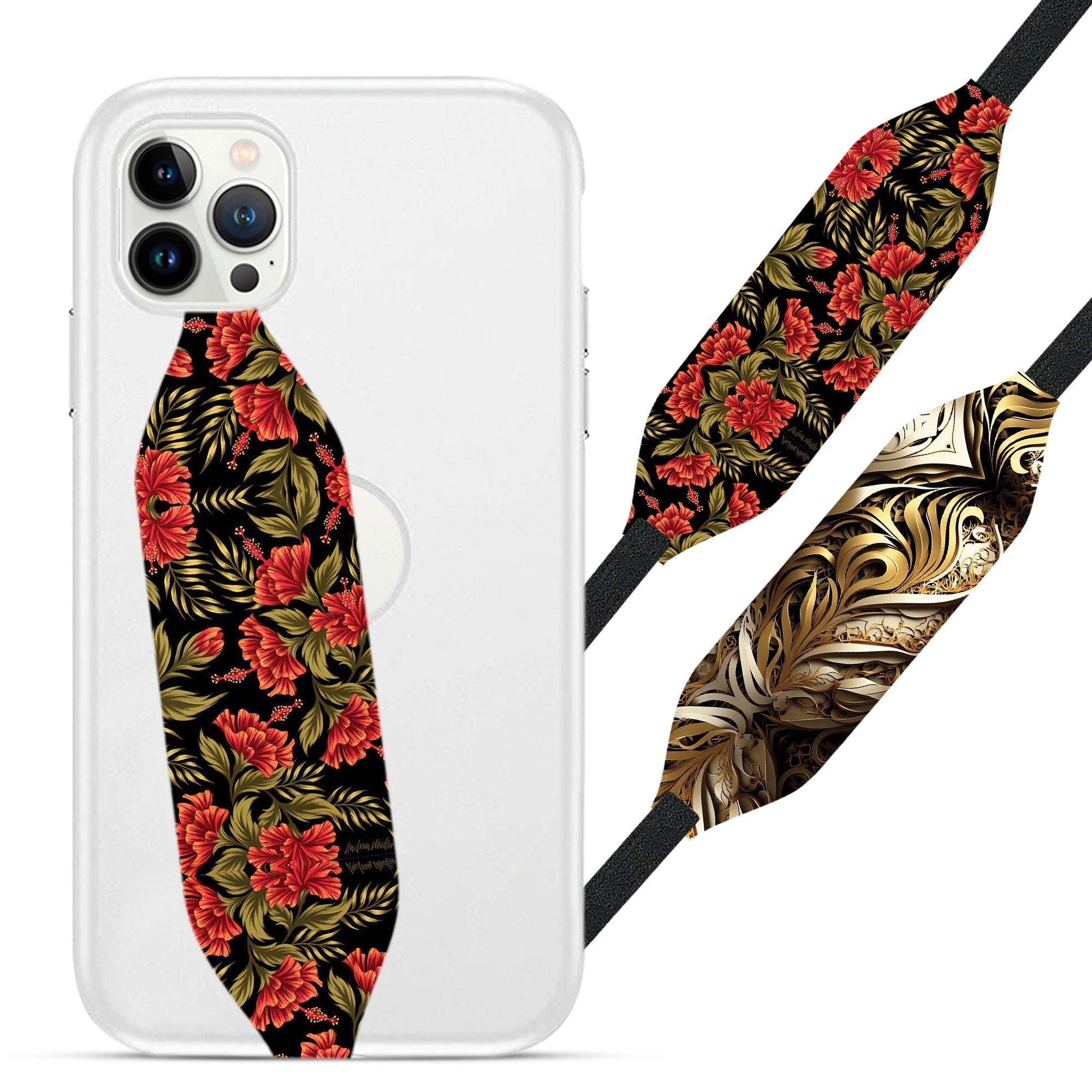 Universal Phone Grip Strap - Flower Pattern