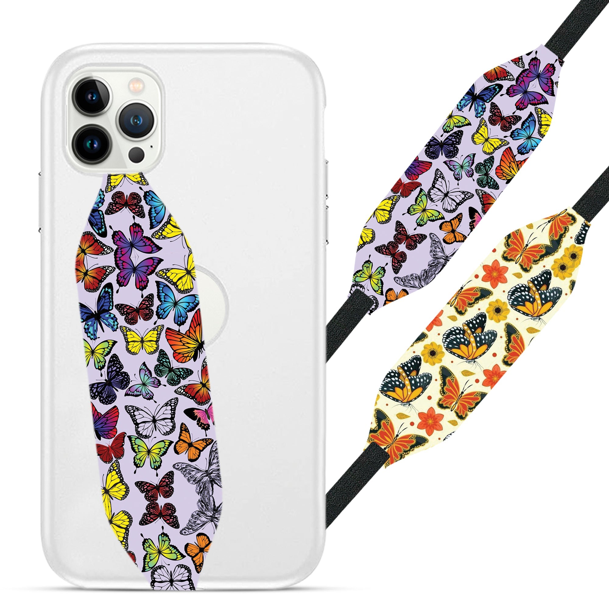 Universal Phone Grip Strap - Butterfly Pattern