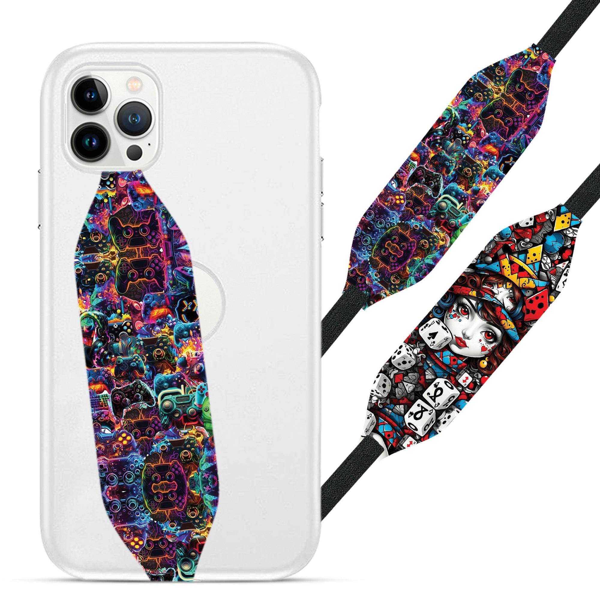 Universal Phone Grip Strap - Gaming Pattern