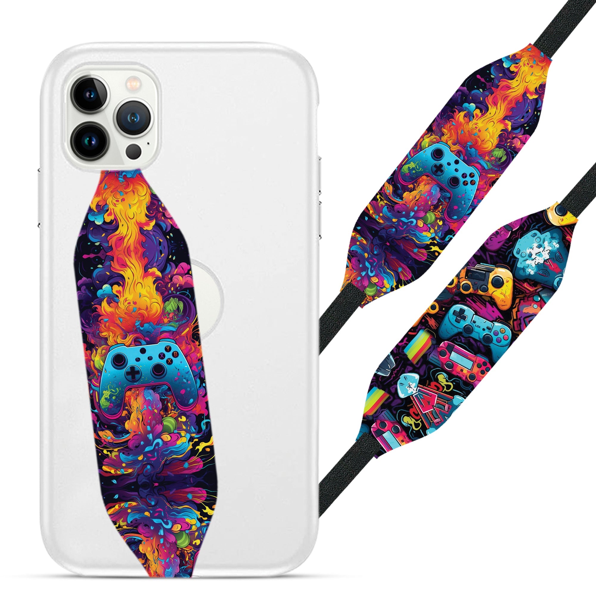 Universal Phone Grip Strap - Gaming Pattern