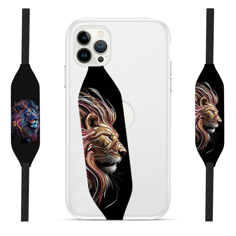 Lion Animation Illustration Phone Grip - Switch Bands