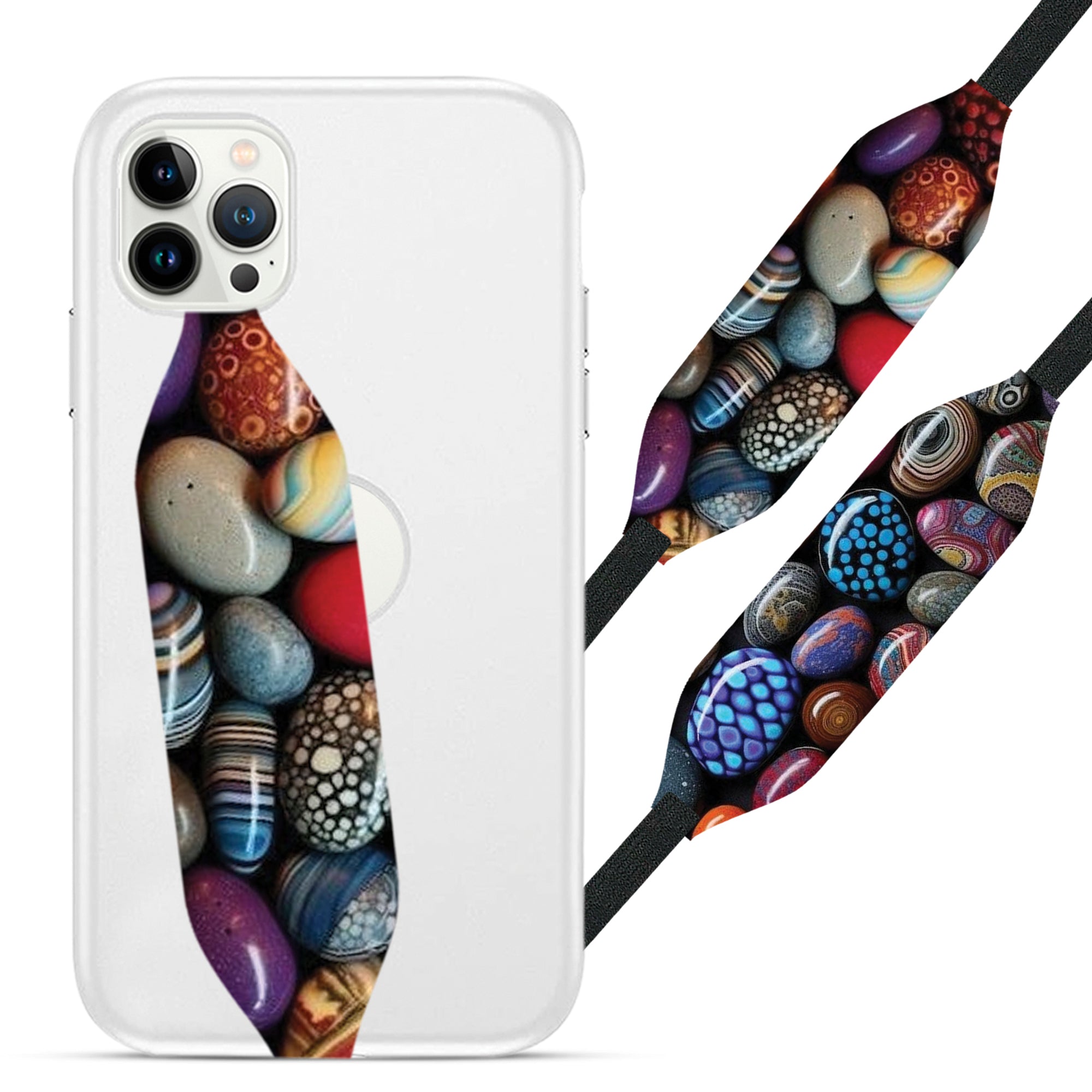 Granite Impressions stones phone case straps - switch band