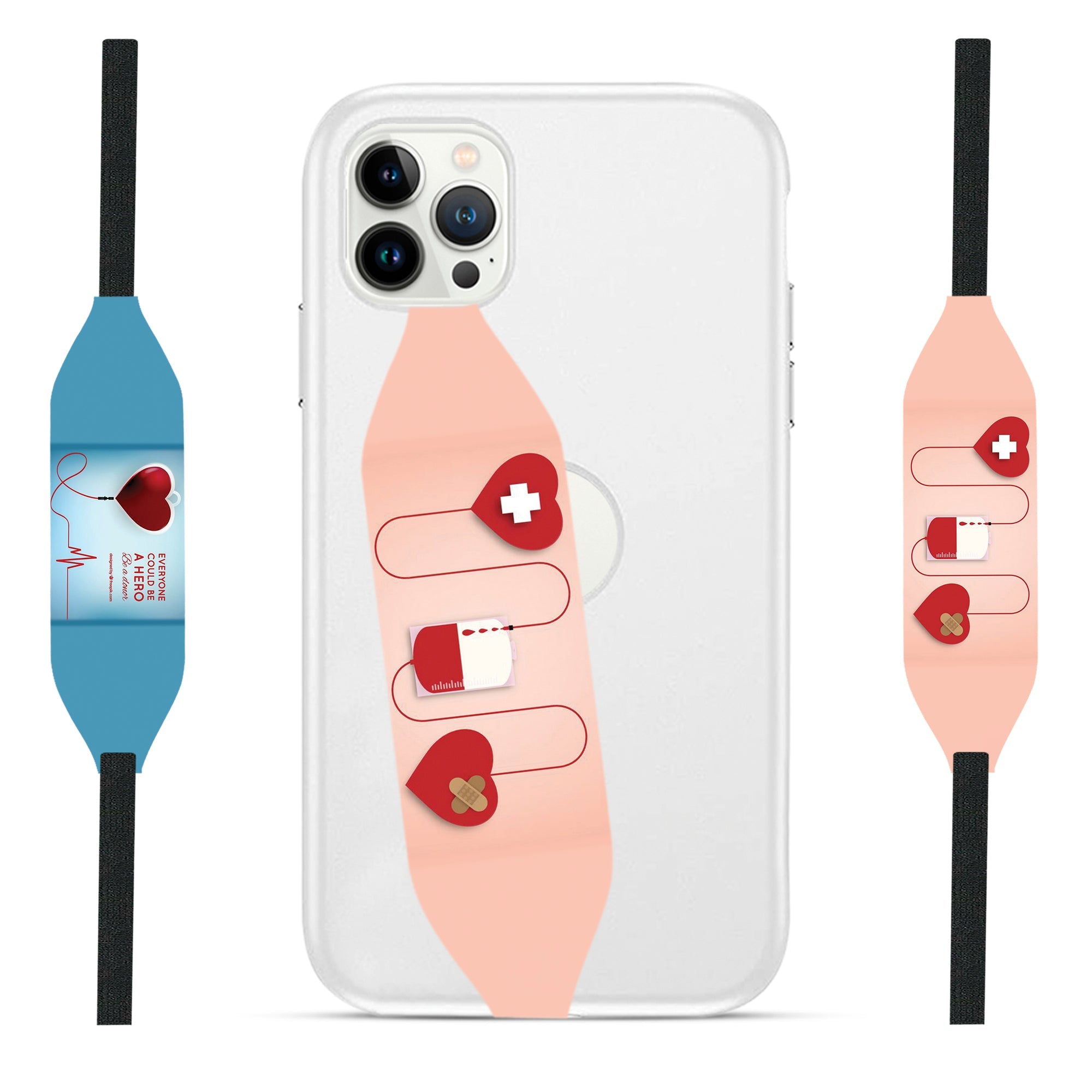 Universal Phone Grip Strap - Blood Donor