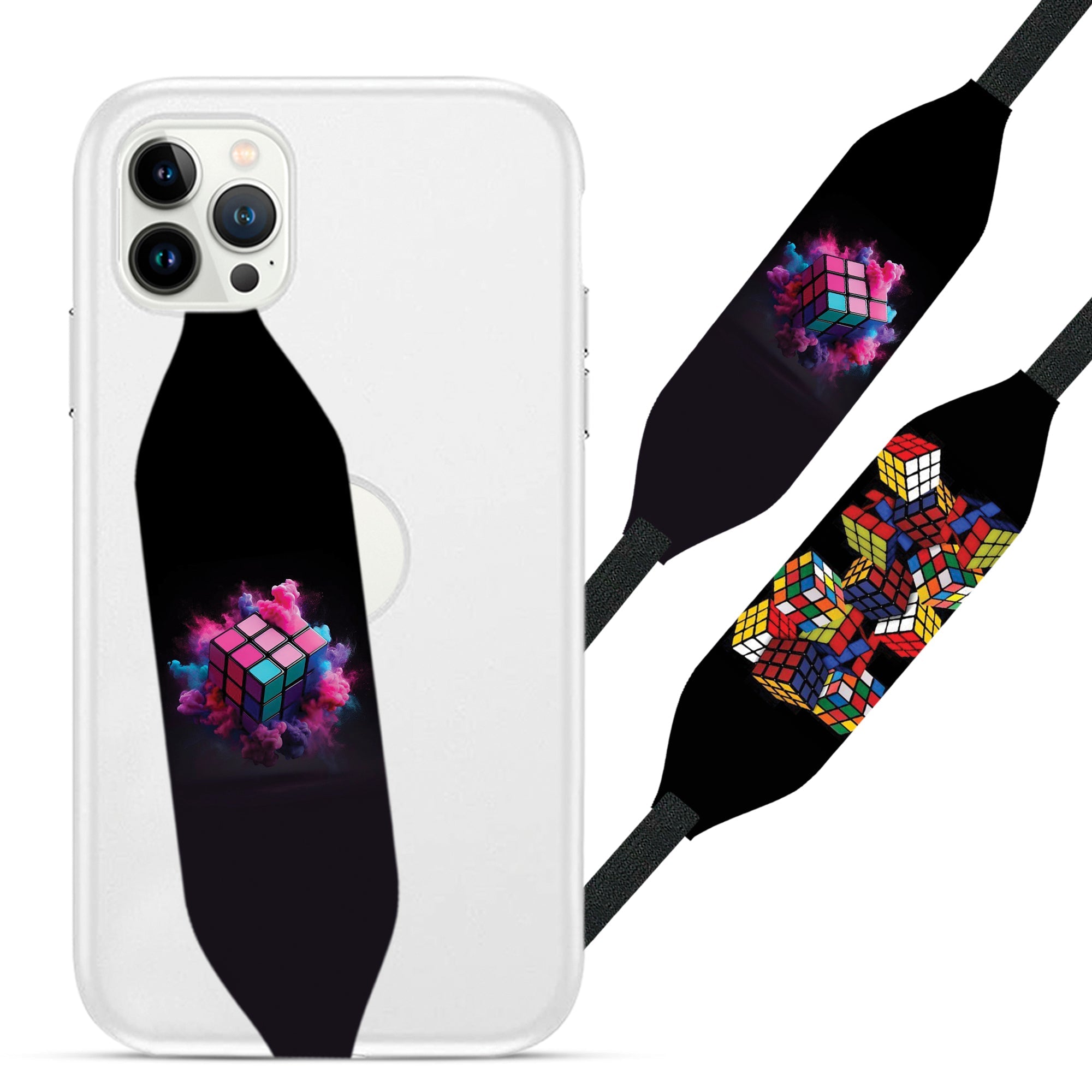 Vibrant Neon Cube Splash Grip for phone - Switch Bands 