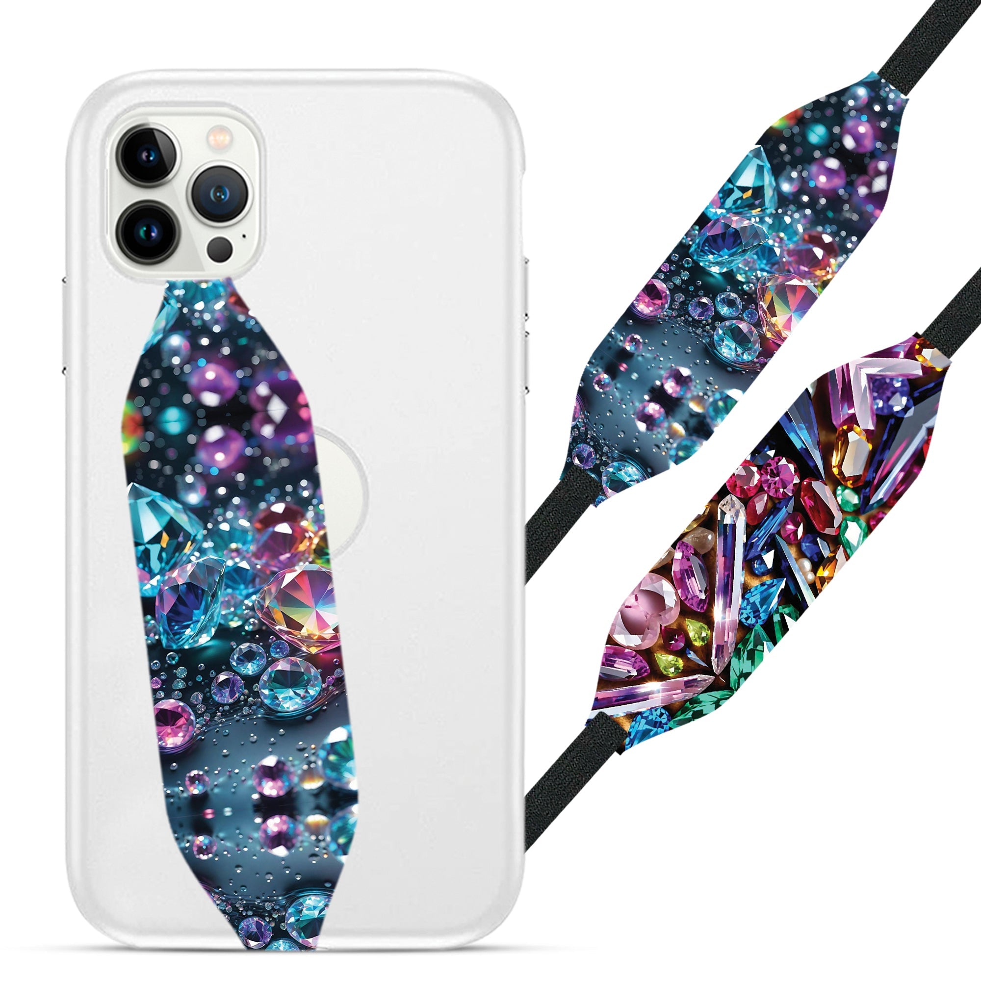 Universal Phone Grip Strap - Diamond Pattern