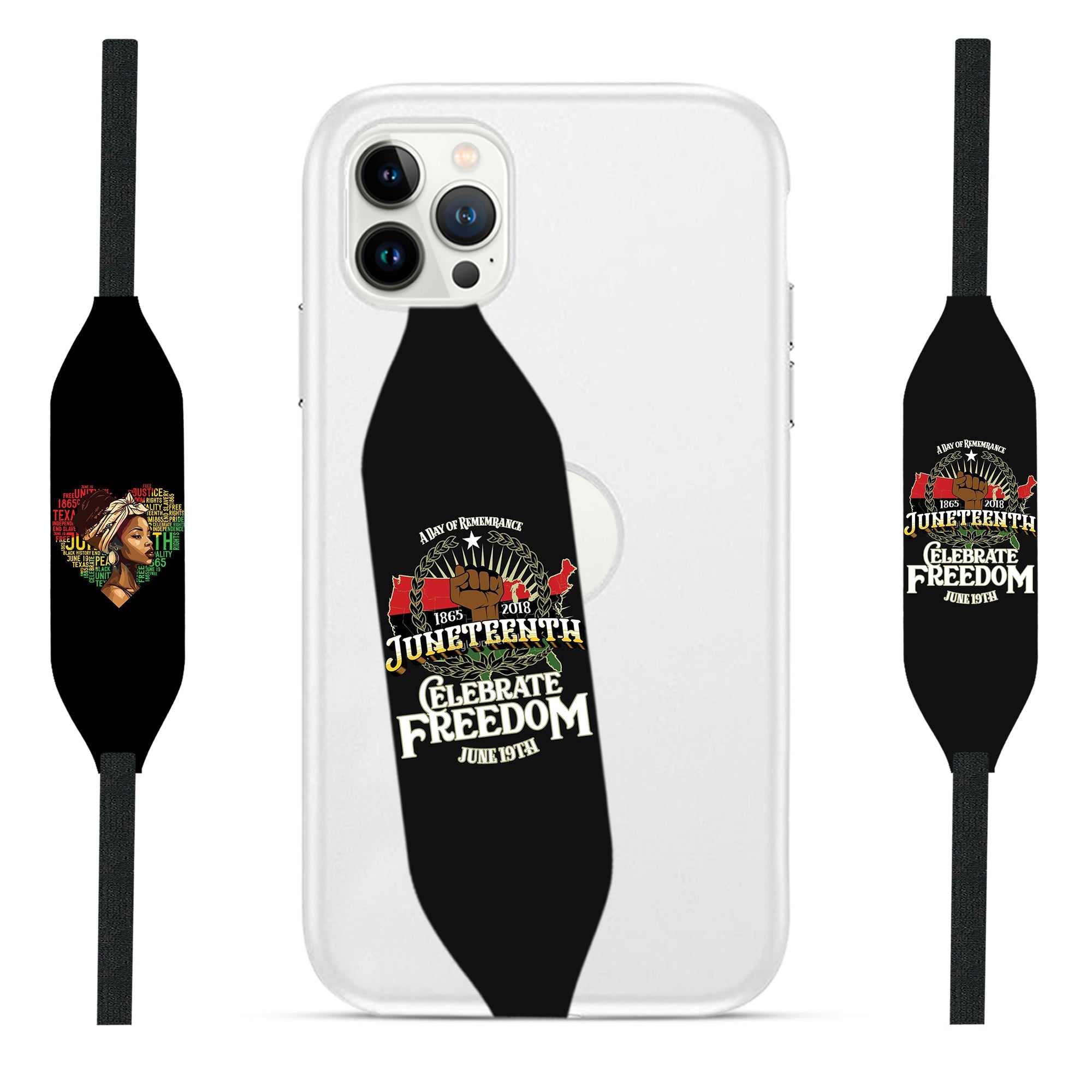 Universal Phone Grip Strap - Juneteenth