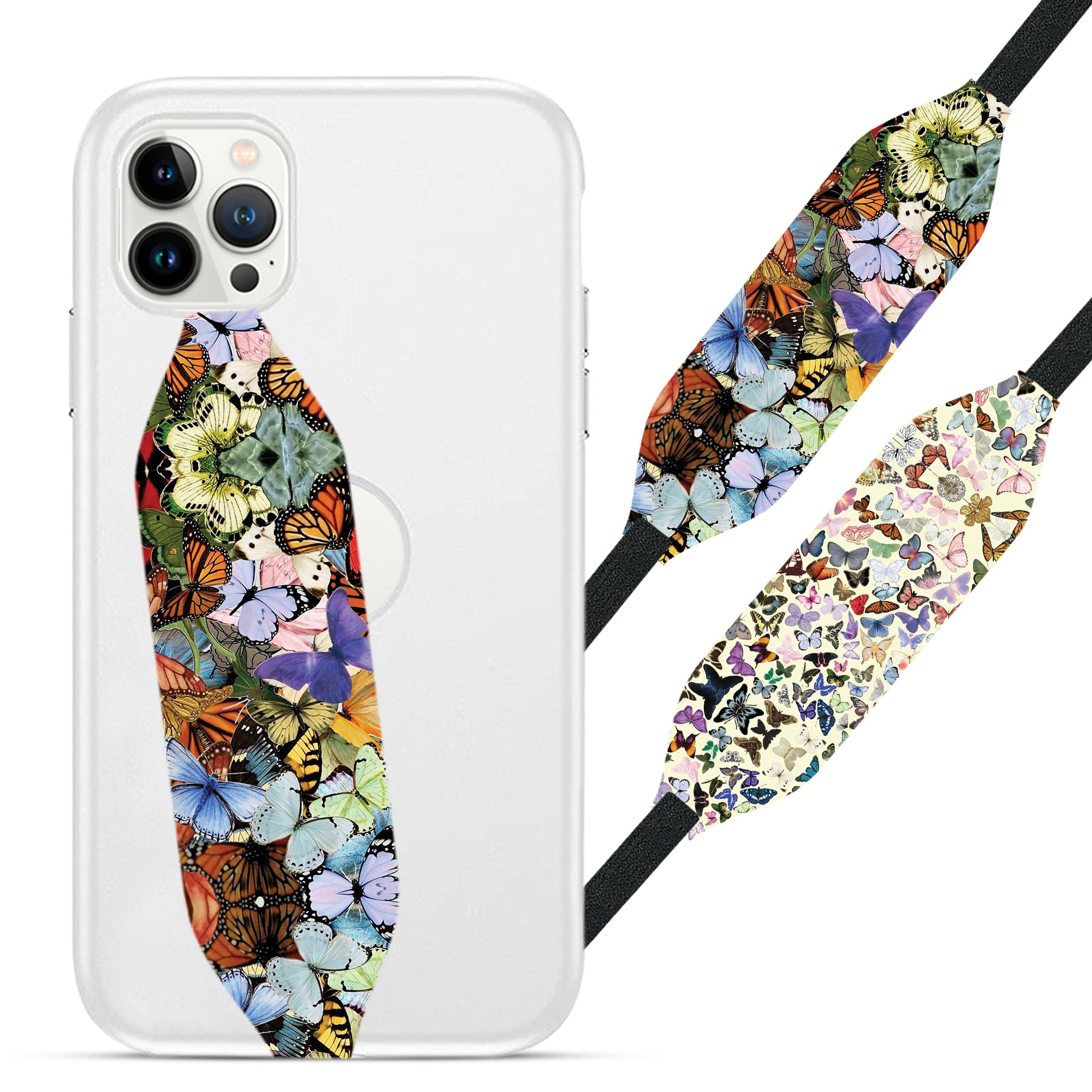 Universal Phone Grip Strap - Butterfly Pattern