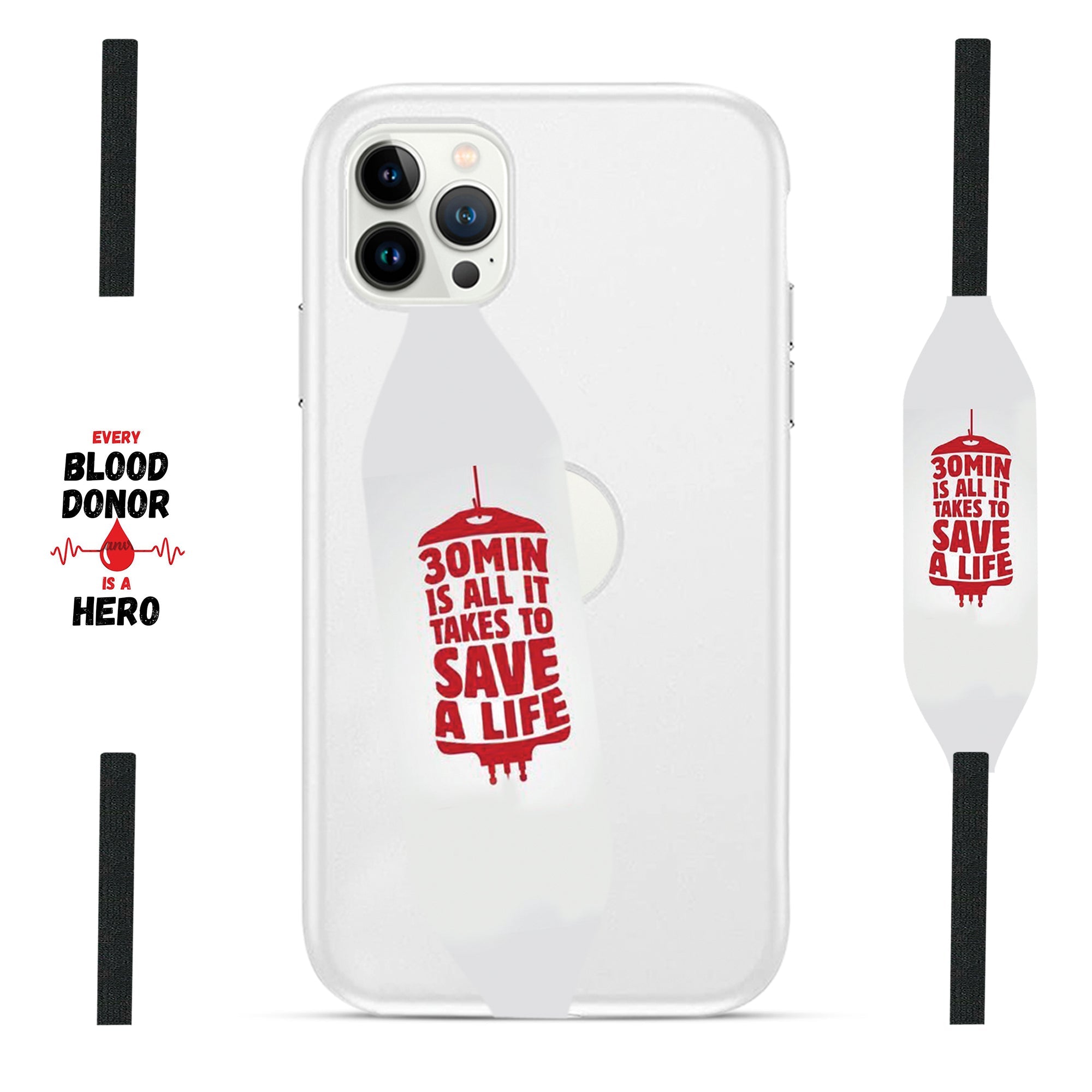 Universal Phone Grip Strap - Blood Donor