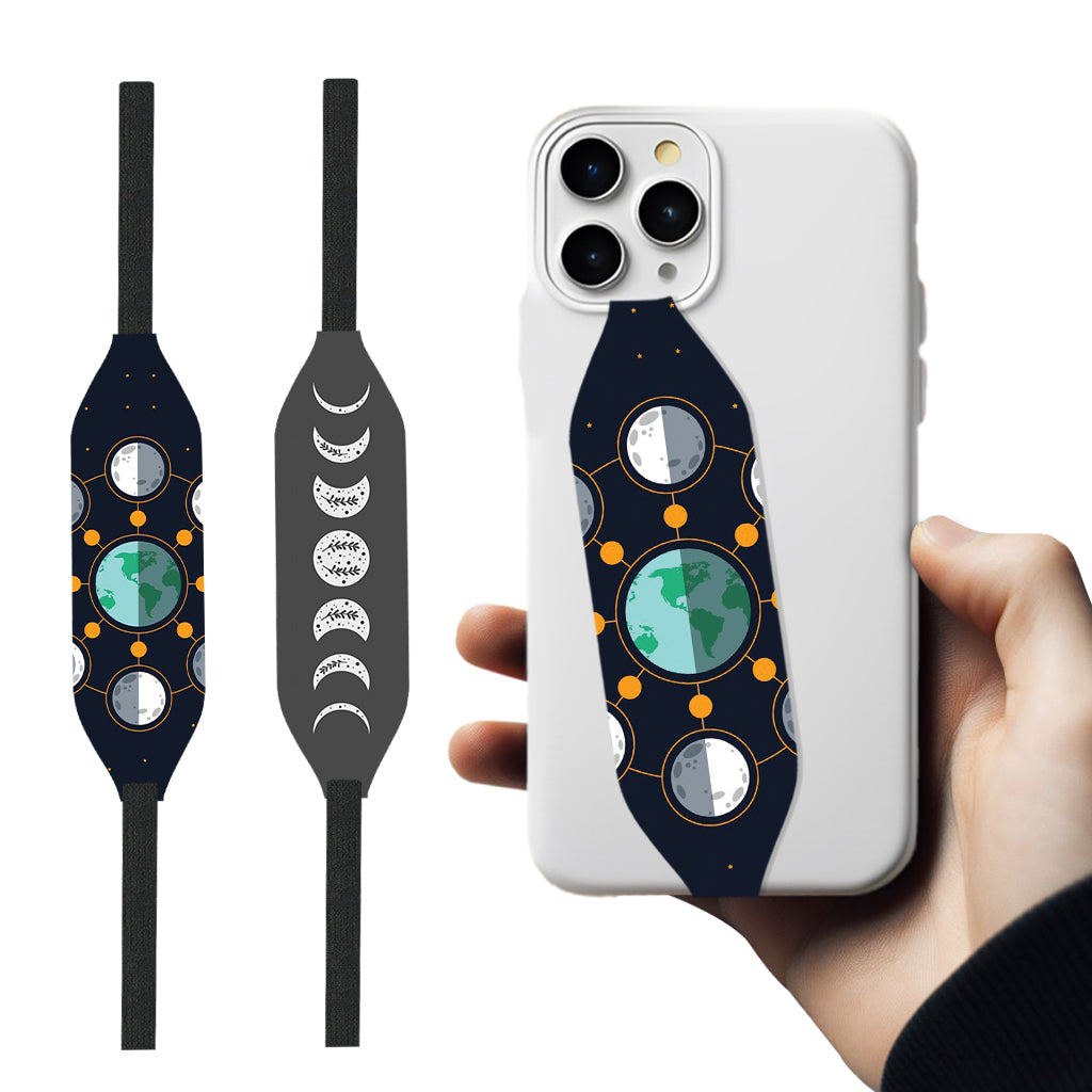 Universal Phone Grip Strap - Moon & Sun