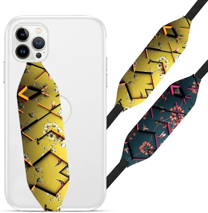 Universal Phone Grip Strap -Elegant Floral