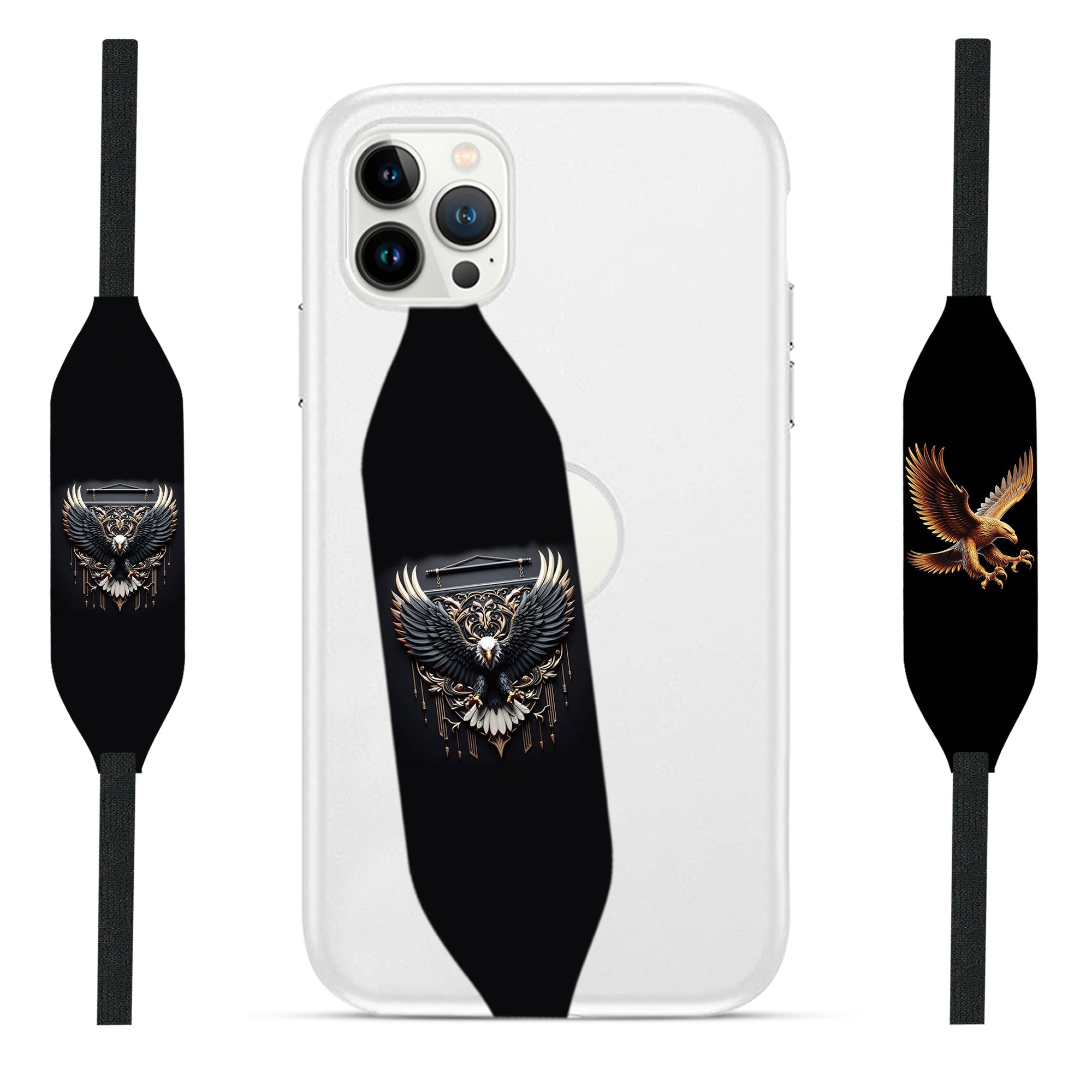 Eagle Wings 3D Silver Skull  Strap For Phone - Switch Bands 