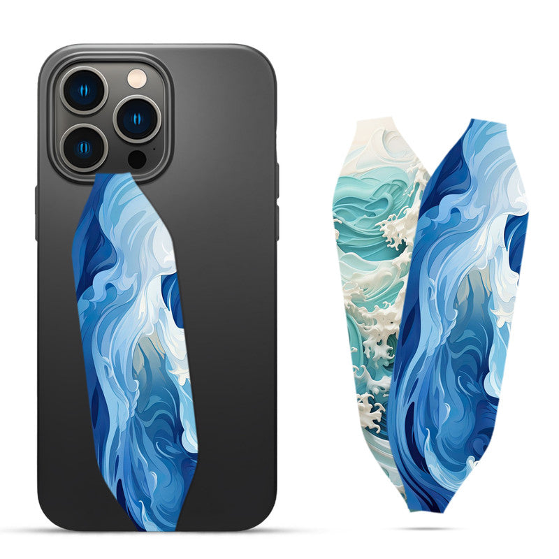 3d sea waves art Phone Case With Strap - Switch Bands