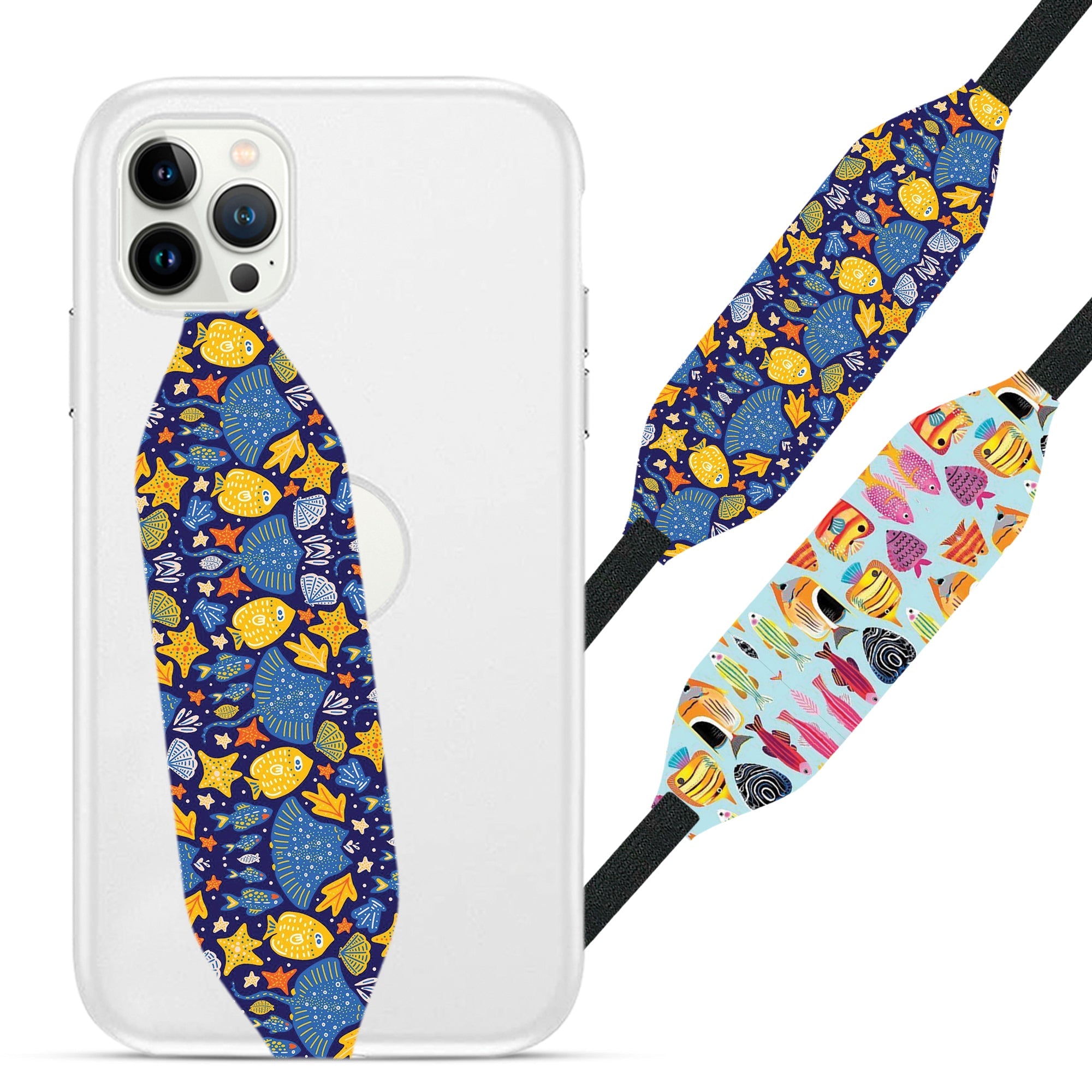 Universal Phone Grip Strap - Fish Pattern