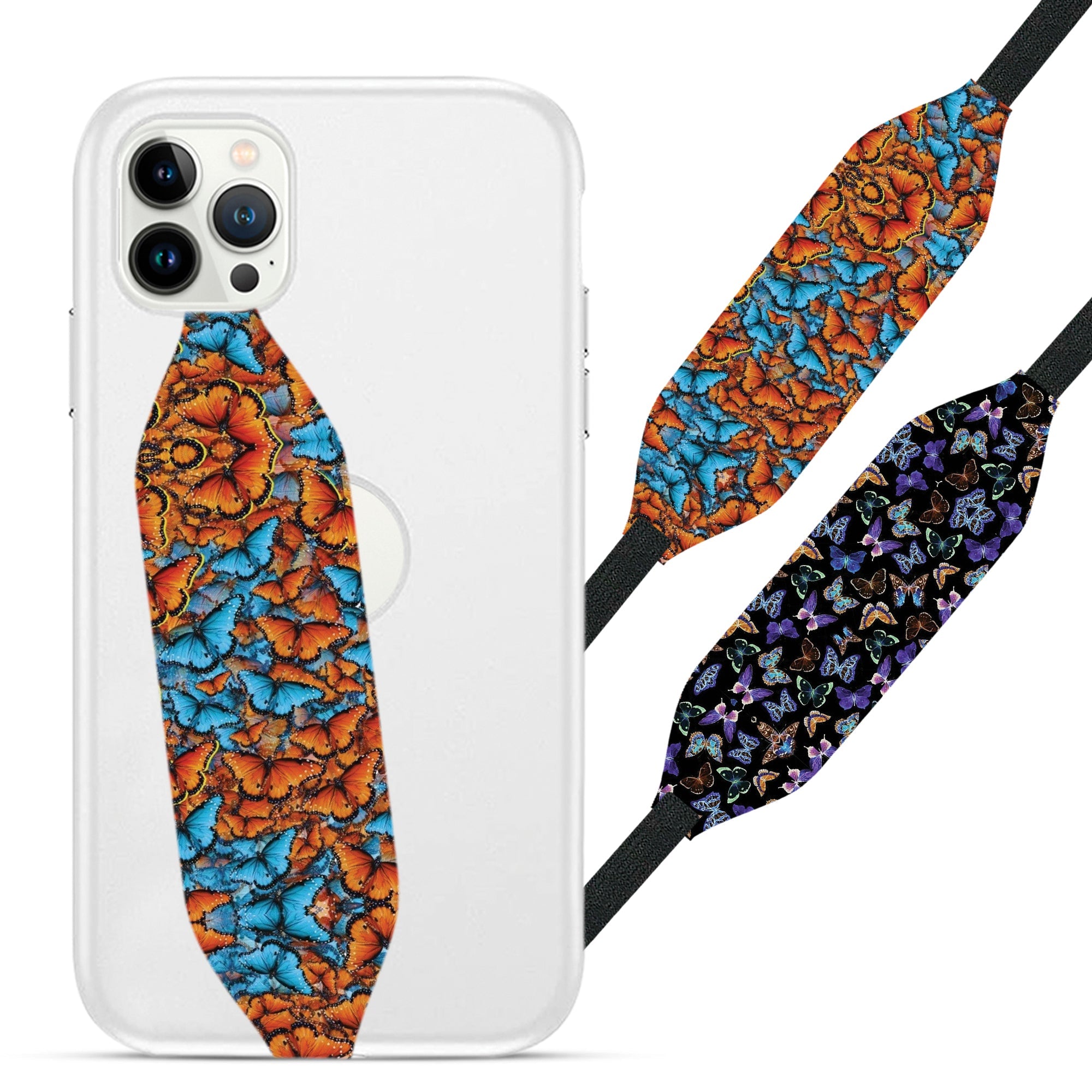 Universal Phone Grip Strap - Butterfly Pattern