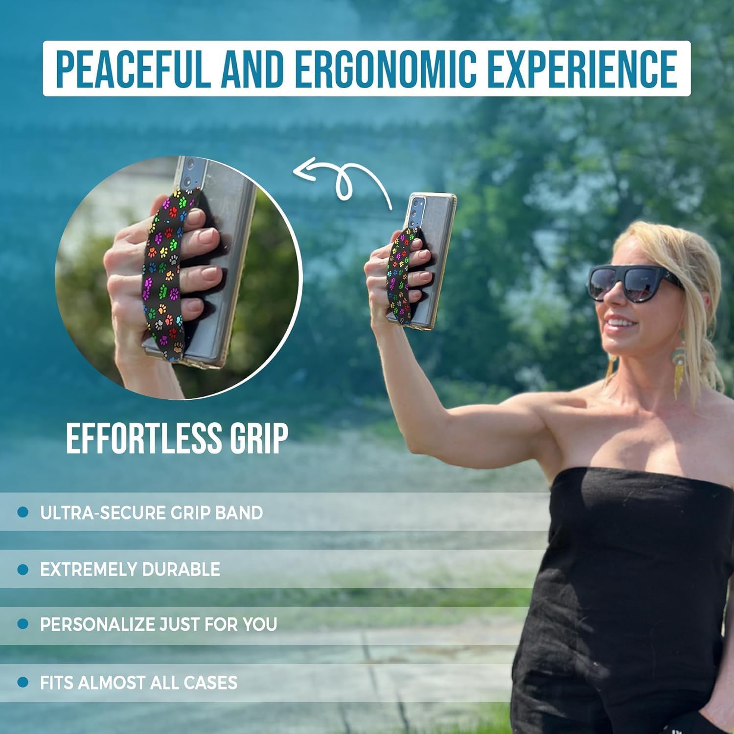 Peaceful And Ergonomic Experience - Phone Grip straps - Switch Bands