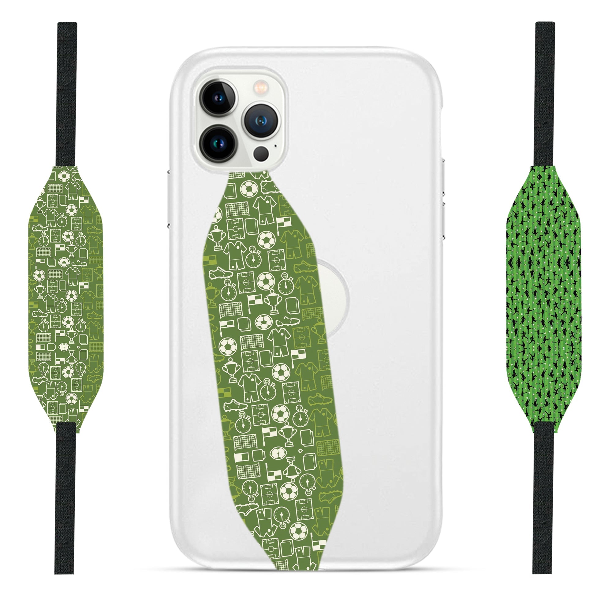 Universal Phone Grip Strap - Soccer Pattern