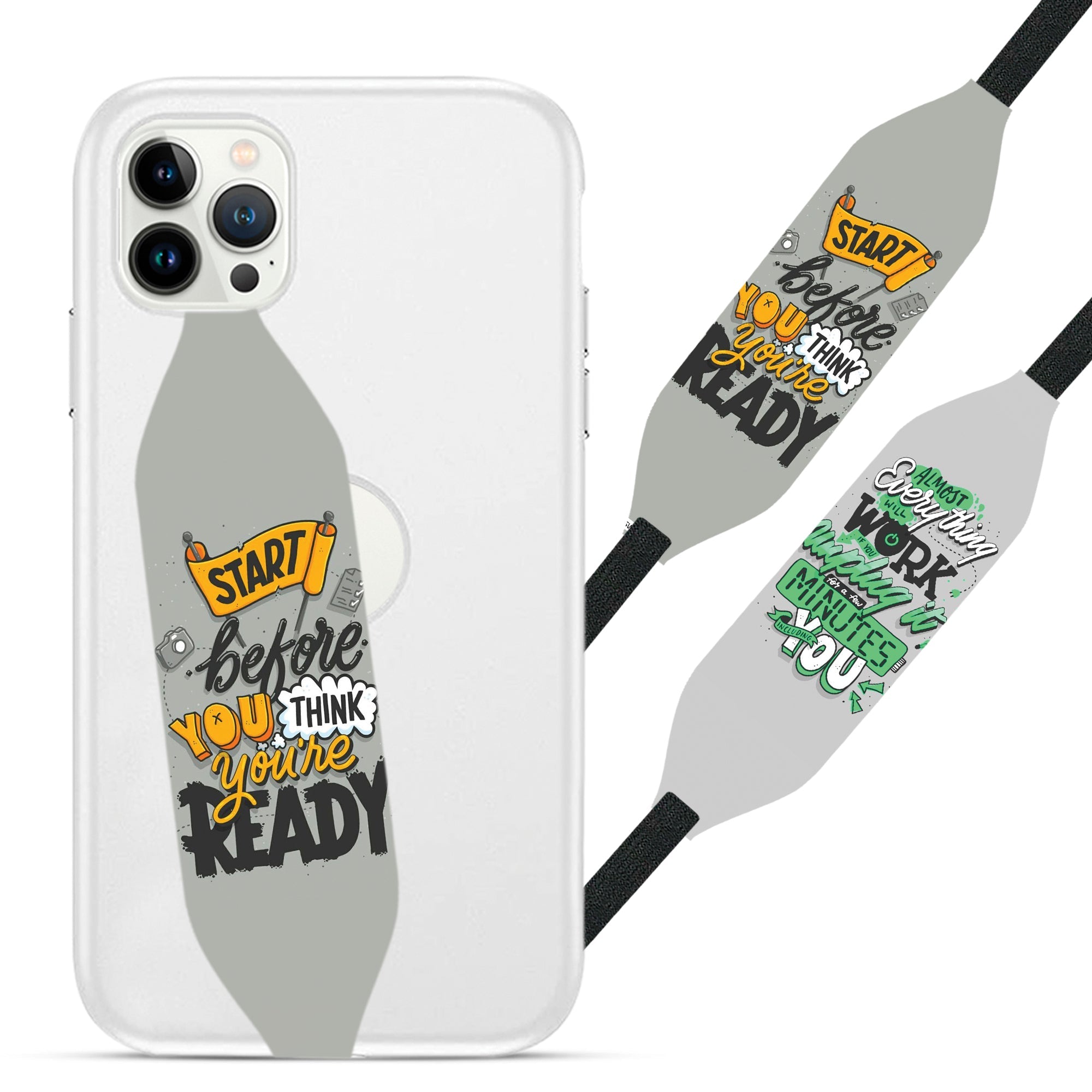 Universal Phone Grip Strap - Typographic Tees