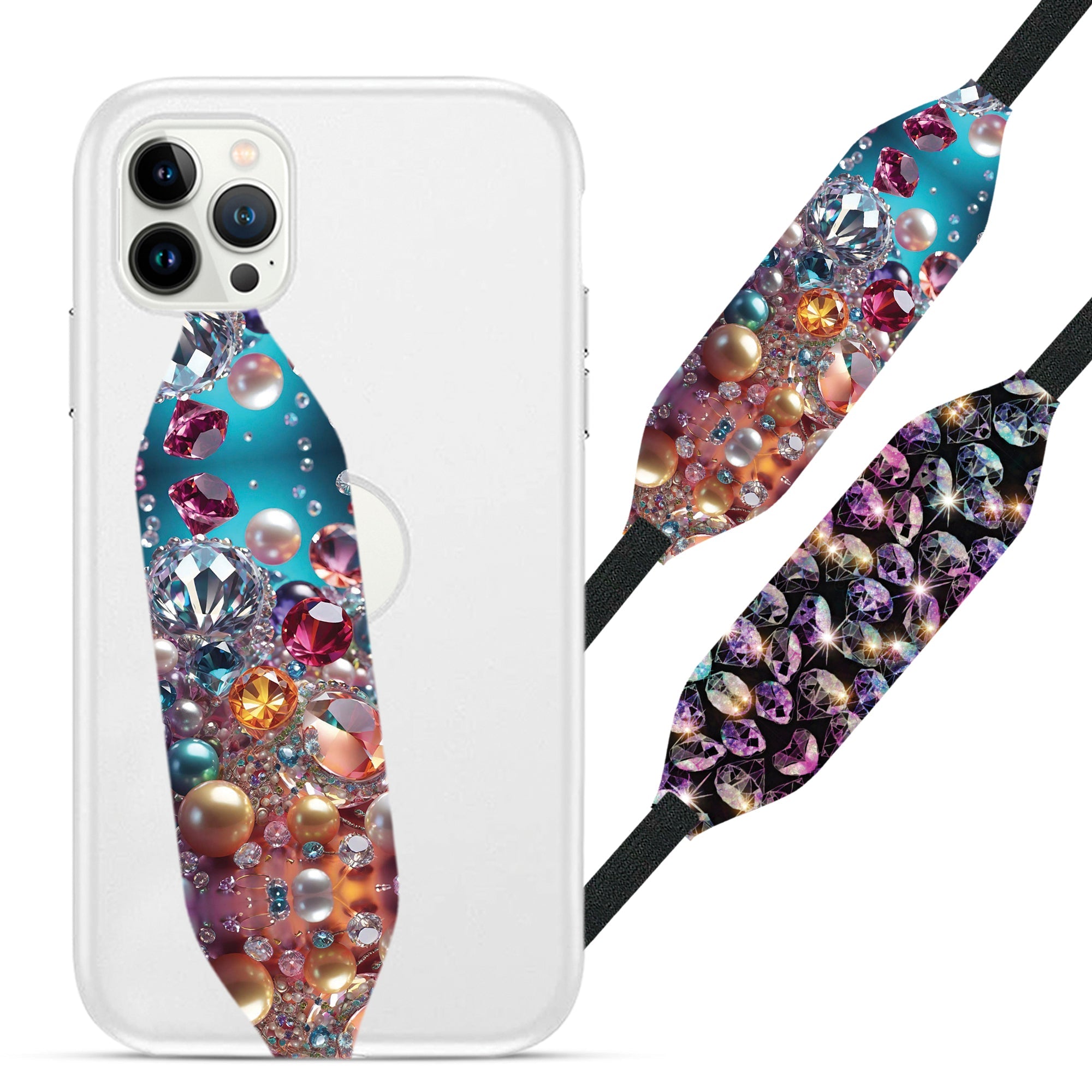 Shiny  diamond pattern grip for phone - Switch Bands 