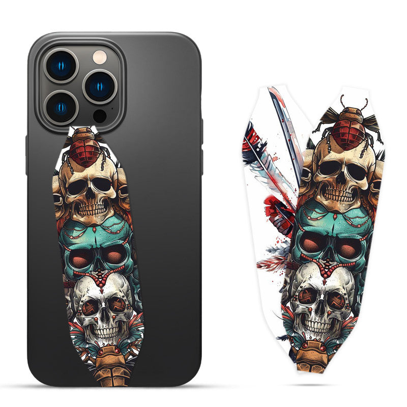 Skull Pattern Phone case with strap - Switch Bands 